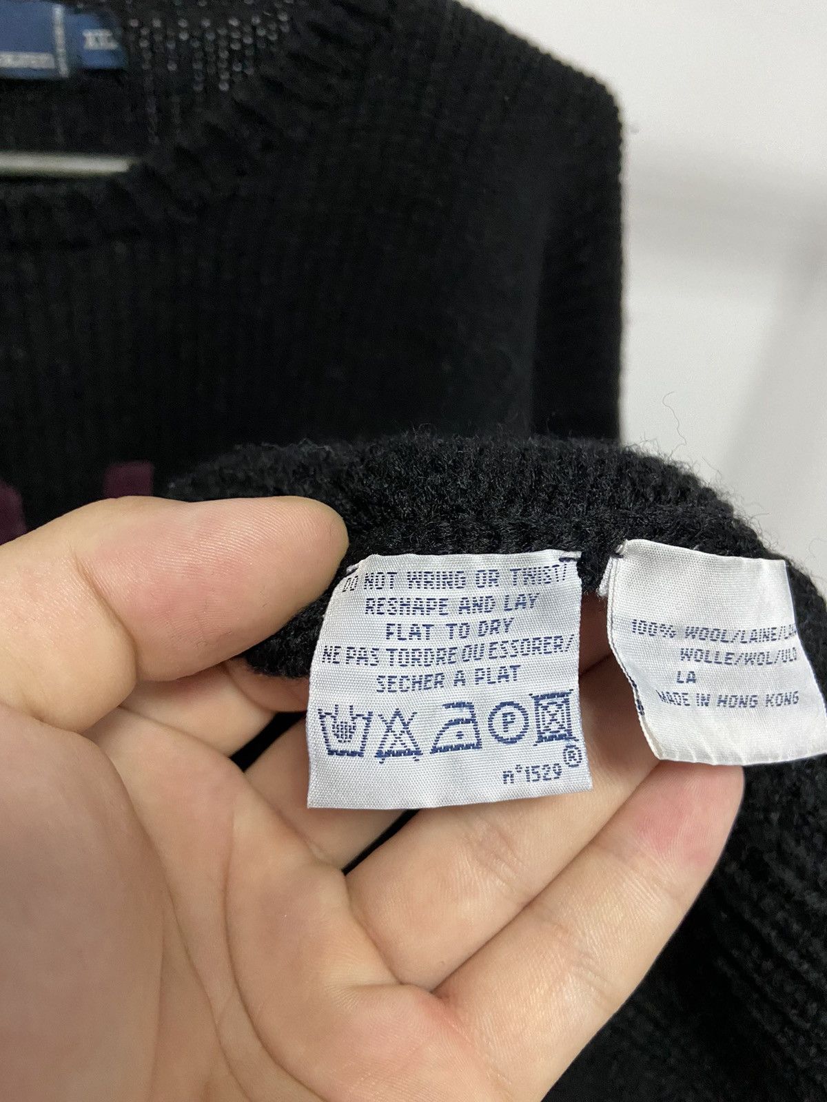 Polo Ralph Lauren × Vintage Polo Ralph Lauren sweater Knitted vintage Big Logo Wool Size US XXL / EU 58 / 5 - 6 Thumbnail