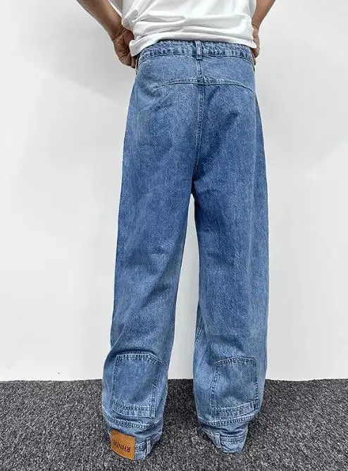 Jean Washed Wide Leg Denim Jeans Size US 32 / EU 48 - 4 Thumbnail