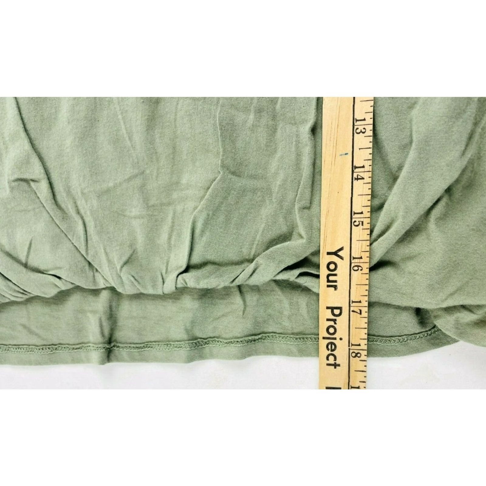Vintage ABOUND T-Shirt Women's Large Sage Green Short Sleeve Crewneck Crop Top NWT Size L / US 10 / IT 46 - 4 Thumbnail