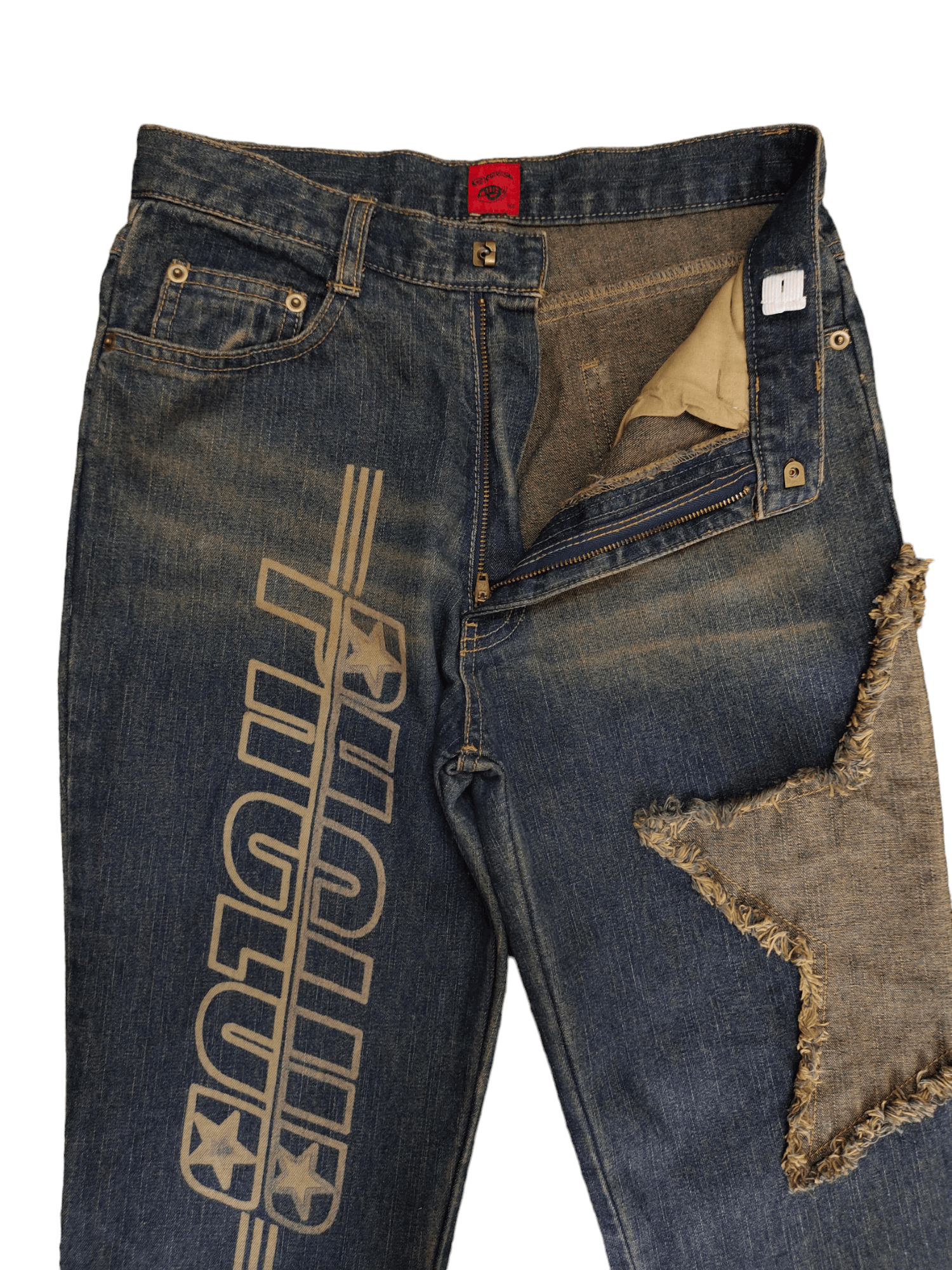 Hysteric Glamour × Undercover Flare Jeans Penthouse Club Stars Patches Denim Boot Cut Y2k Size US 26 / EU 42 - 10 Thumbnail