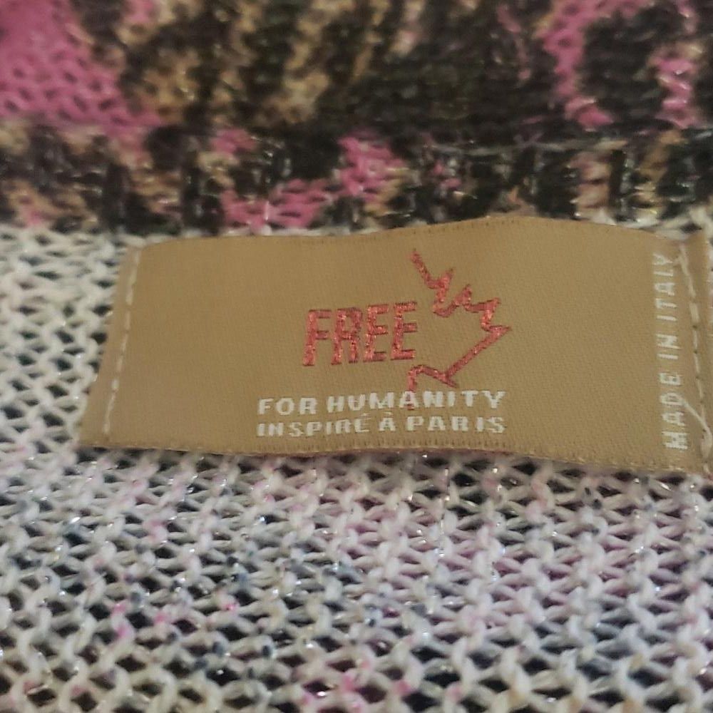 Designer CT1990 Free for Humanity Beige & Black Sweater S Size S / US 4 / IT 40 - 5 Thumbnail