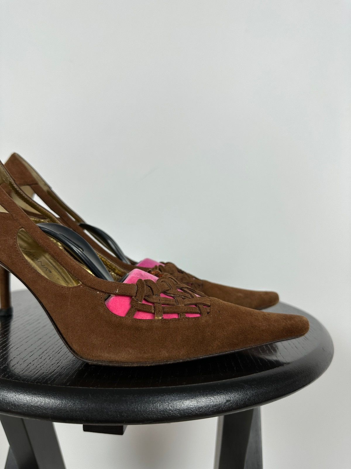 Dolce & Gabbana Vintage Dolce&Gabbana Suede Brown Heels Size US 7.5 / IT 37.5 - 12 Thumbnail