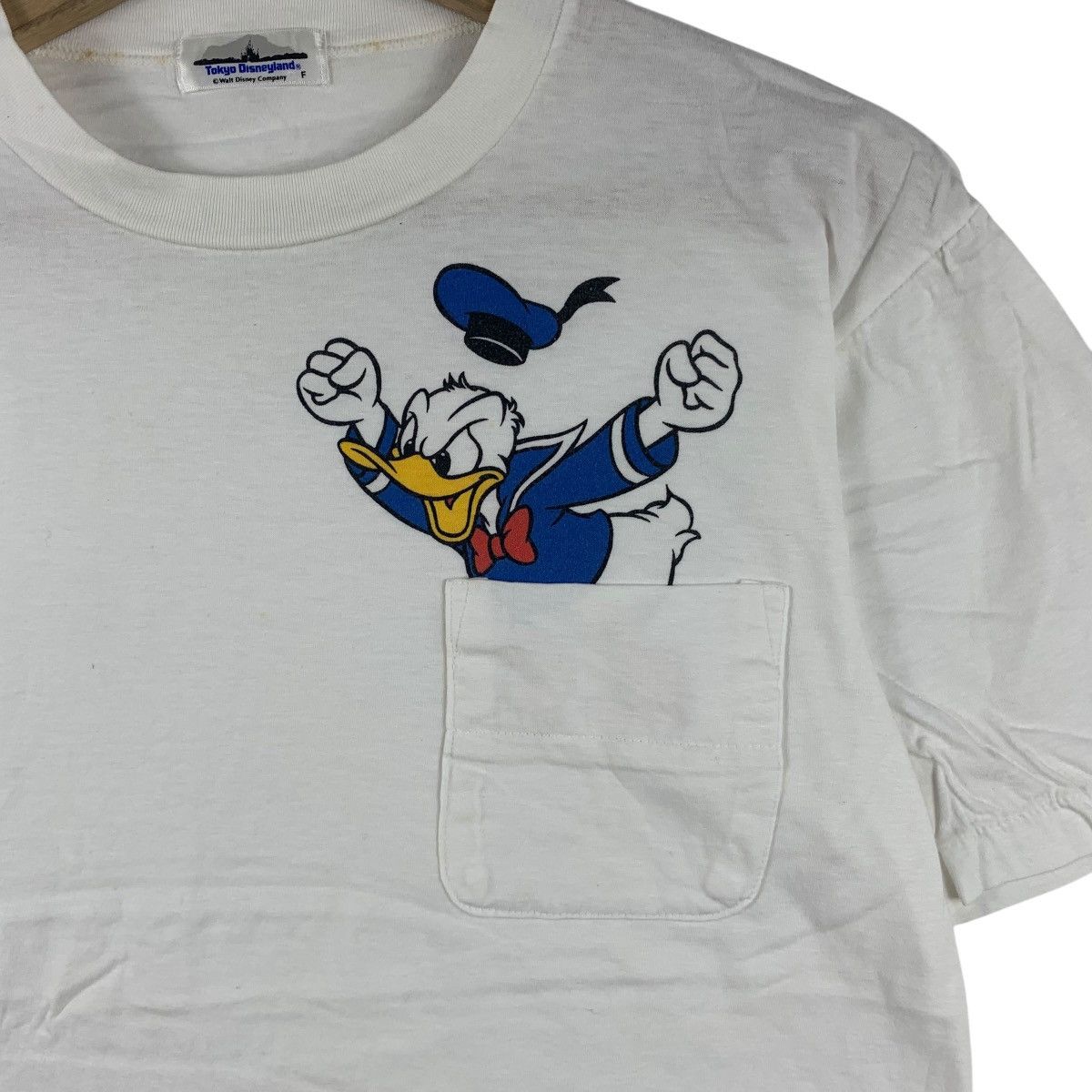 Disney Vintage TOKYO DISNEYLAND DONALD Duck Angry Tee Shirt Top Size S / US 4 / IT 40 - 4 Thumbnail