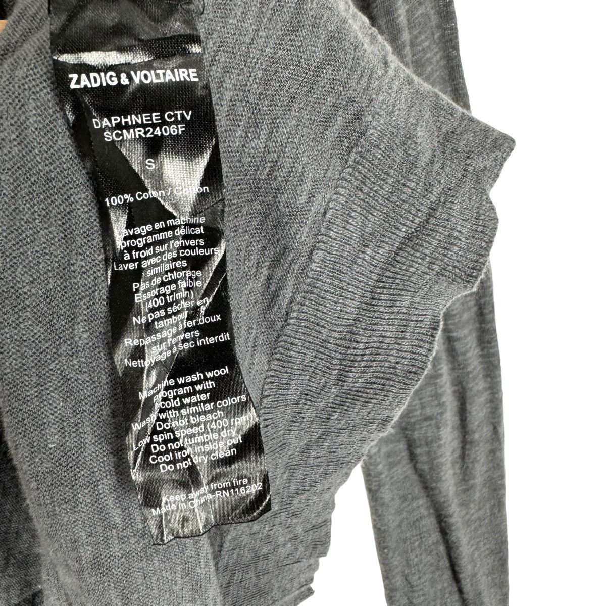 Zadig & Voltaire ⚡️ZADIG & VOLTAIRE LONG SLEEVE CARDIGAN Size S / US 4 / IT 40 - 9 Thumbnail