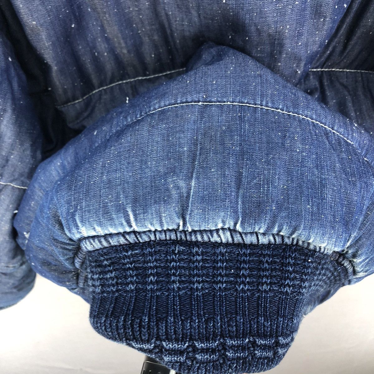 Issey Miyake Vintage Mercibeaucoup Pillow Neck Indigo Dye Bomber Jacket Size US S / EU 44-46 / 1 - 11 Thumbnail