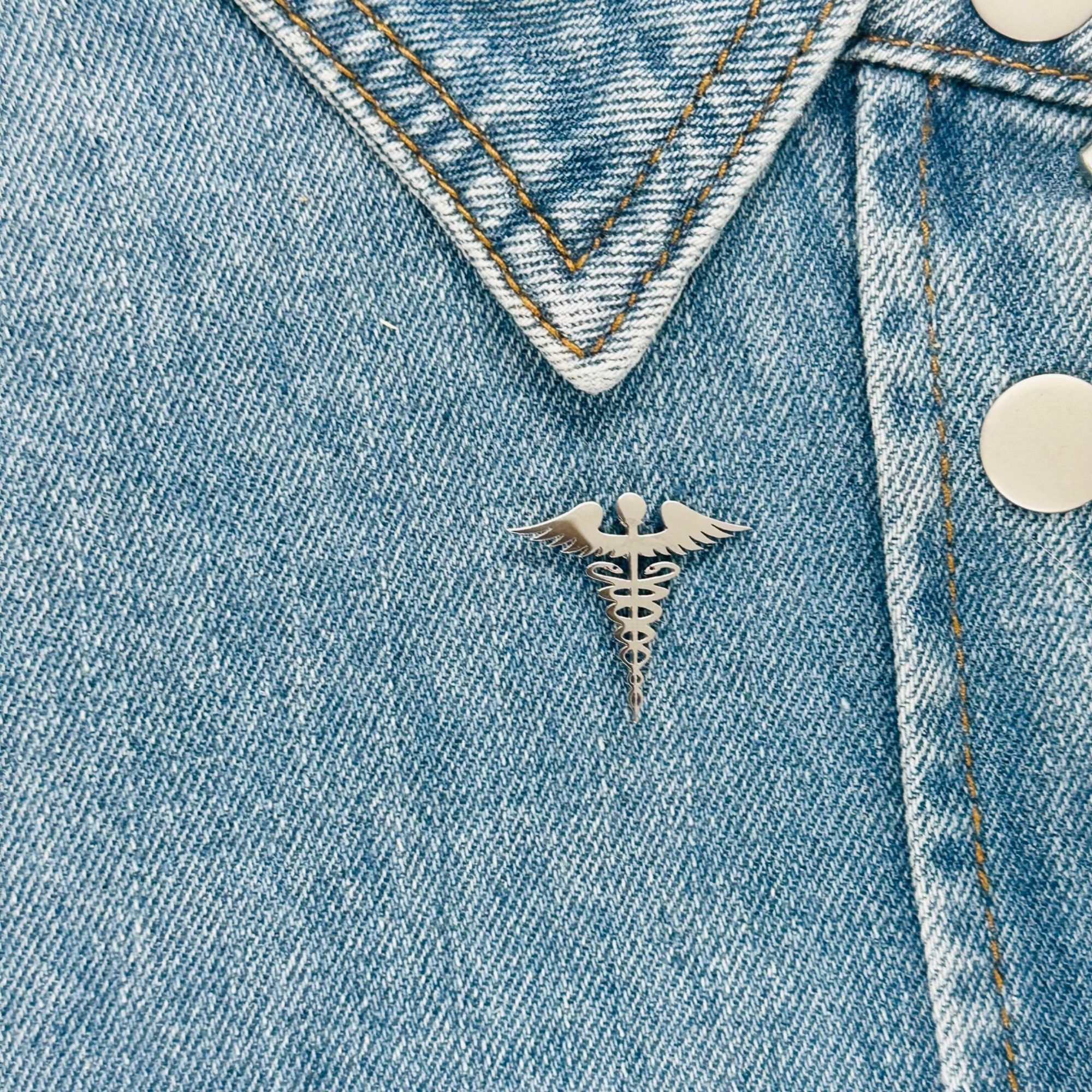 Other Pin Caduceus Medical Doctor Symbol Medicine Medical Broch Si Size ONE SIZE - 1 Thumbnail