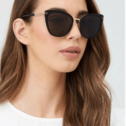 NEW TOM FORD SIMONA TF717 01A CAT EYE SUNGLASSES FT0717/S