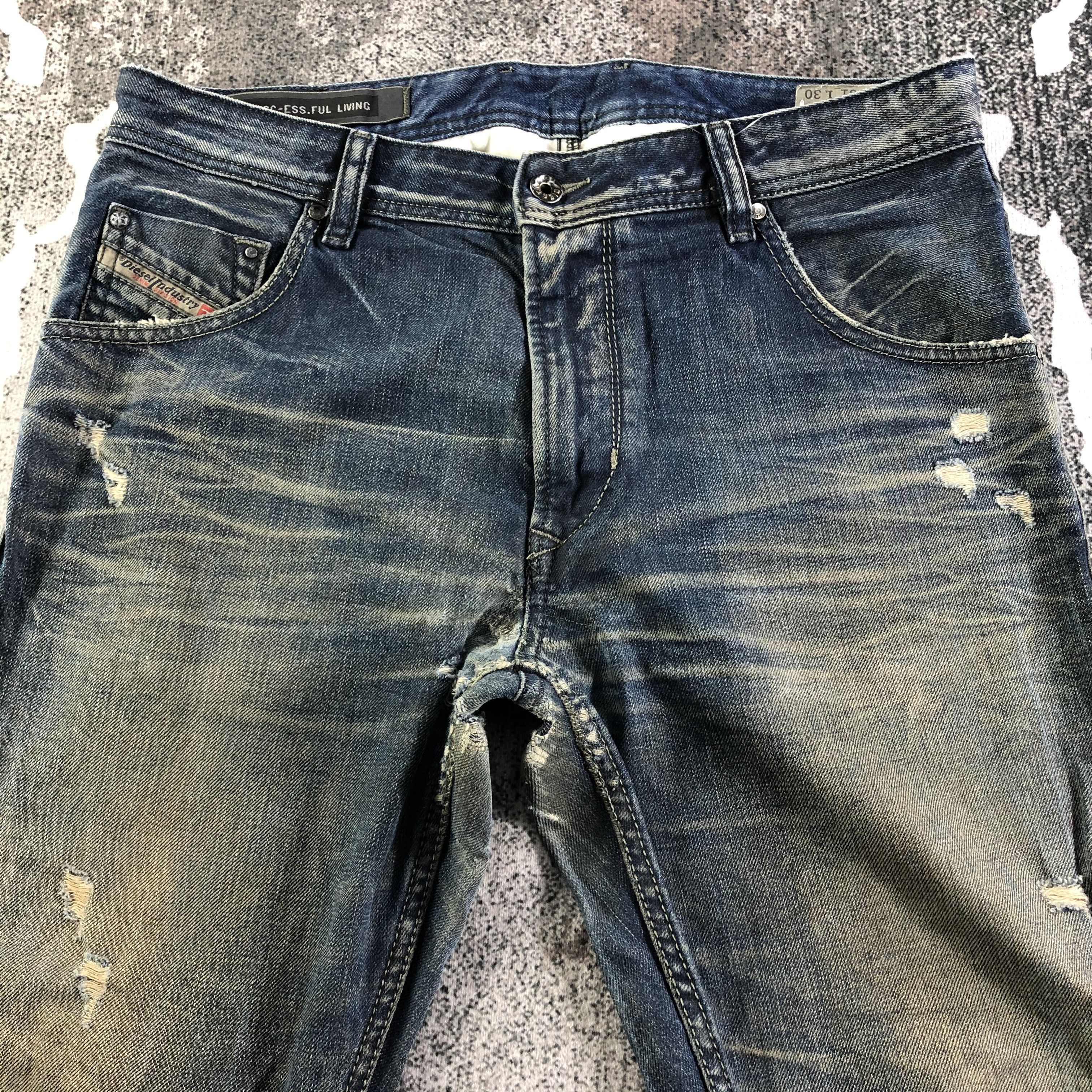 Diesel Distress Diesel Jeans Rusty Blue Denim KJ2561 Size US 31 - 3 Thumbnail