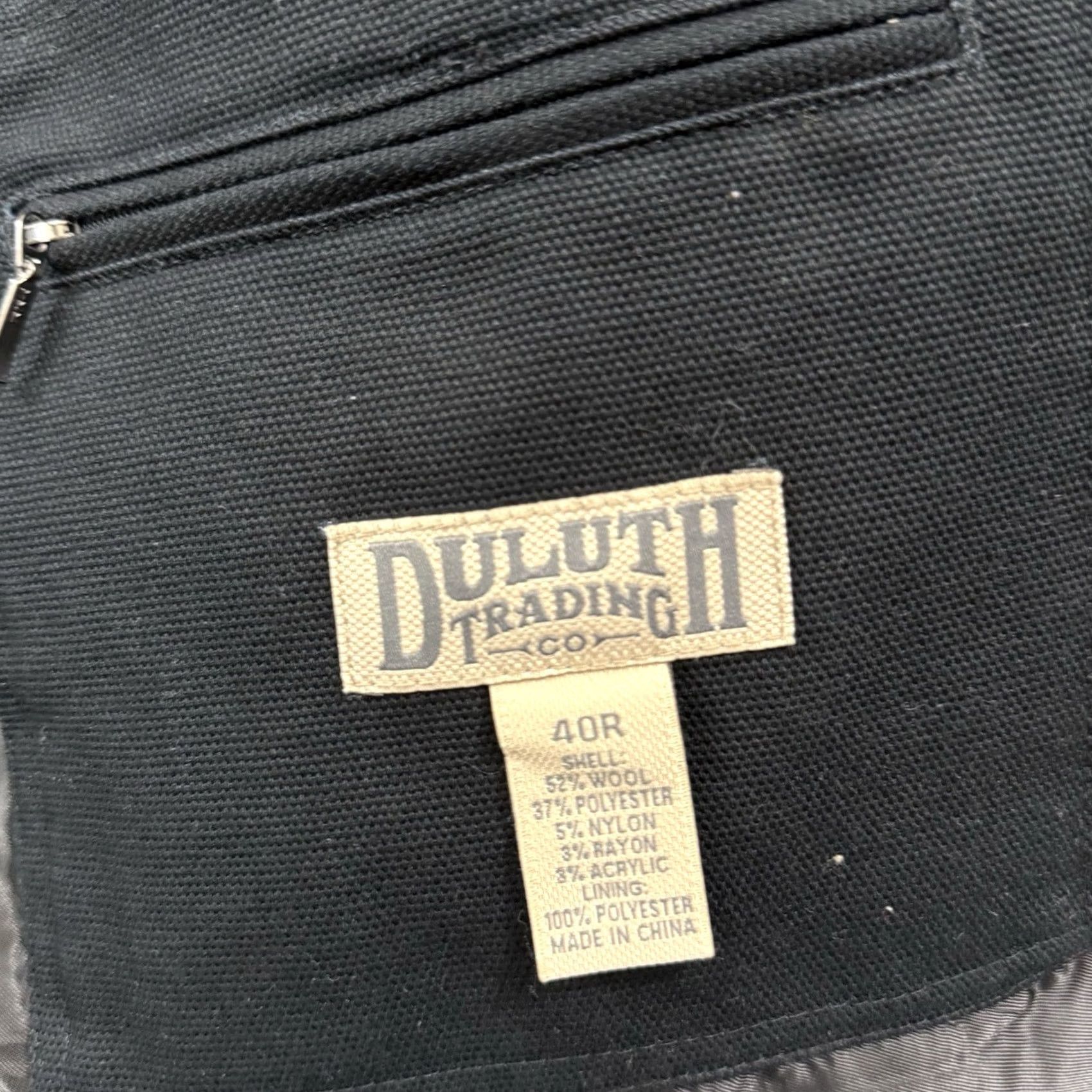 Duluth Trading Company Duluth Trading Blazer Mens 40R Black Wool Long Sleeve Jacket Shooting Outdoor Size US L / EU 52-54 / 3 - 7 Thumbnail