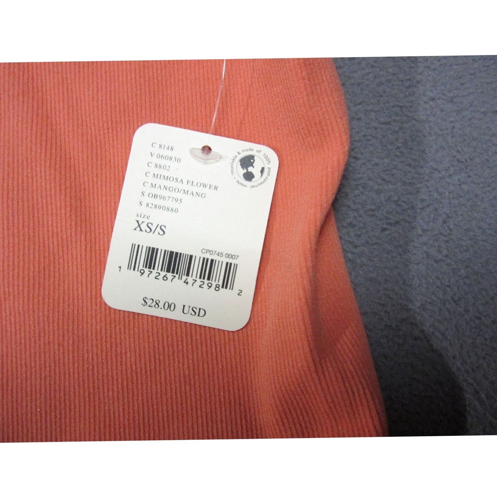 Free People Free People Tank Top Womens XS/S Orange Ribbed High Neck Racerback Crop New Size XS / US 0-2 / IT 36-38 - 3 Thumbnail