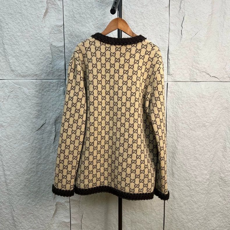 Gucci Gucci Old flower full logo wool cardigan jacket 2501-Nextar Size US S / EU 44-46 / 1 - 2 Thumbnail
