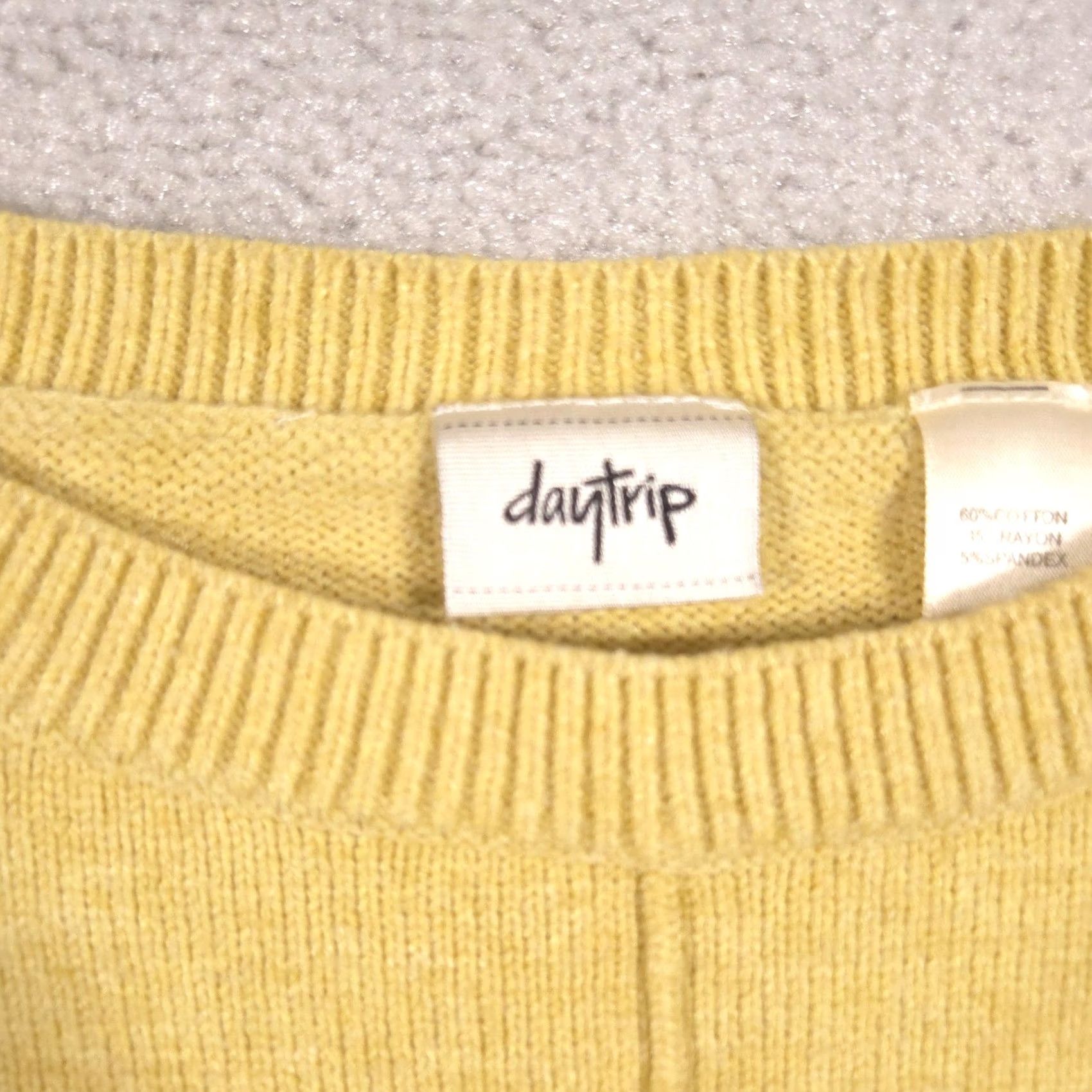 Vintage Daytrip Sweater Womens S Yellow Crew Neck 3/4 Dolman Pullover Knit Casual Fall Knit Top Women Size S / US 4 / IT 40 - 5 Thumbnail