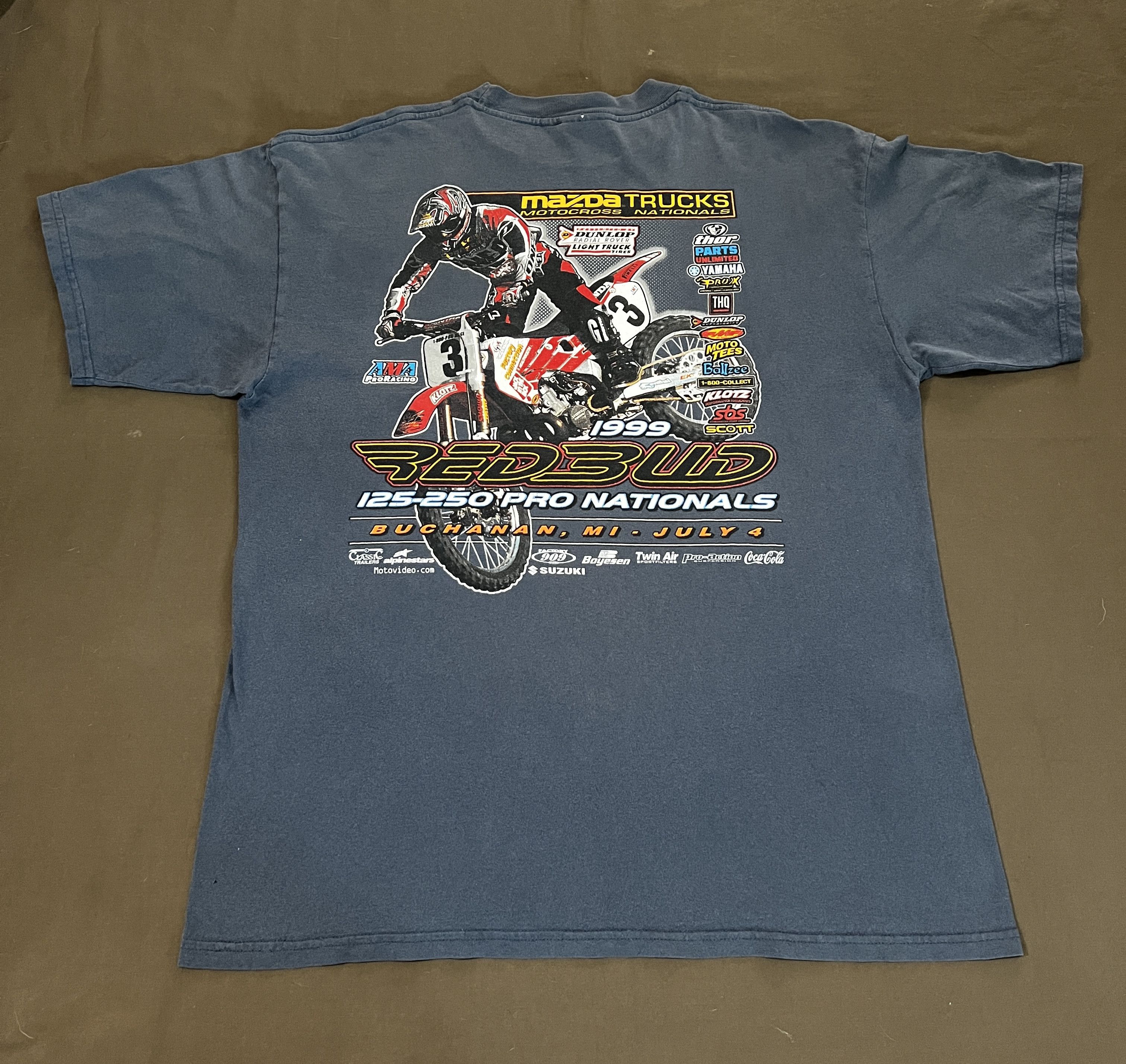 Fox Racing × Sports Specialties × Vintage Vintage 90s Red Bud MX Pro Nationals Motocross Promo Tee XL Size US XL / EU 56 / 4 - 2 Thumbnail
