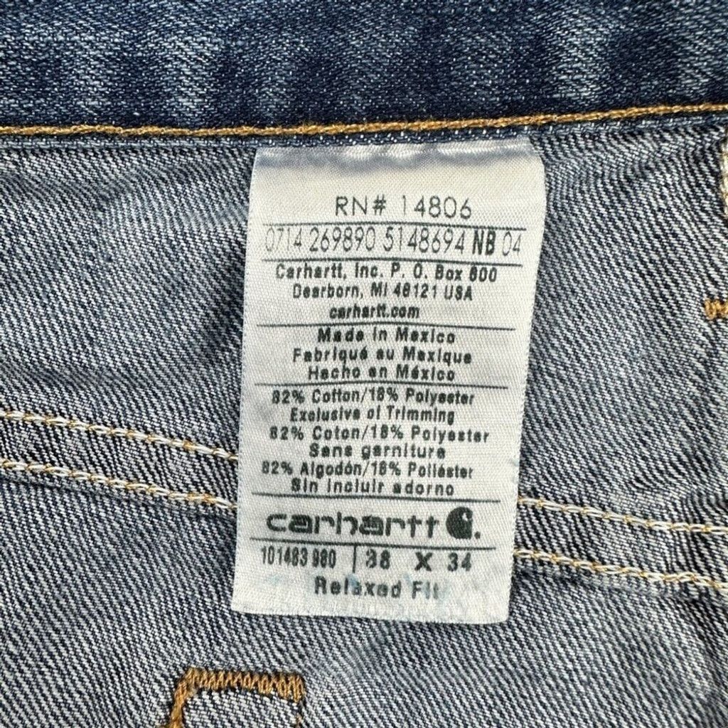 Carhartt Carhartt Men's Size 36 W x 32 L Denim Relax Jeans Zipper Fly Size US 36 / EU 52 - 2 Thumbnail
