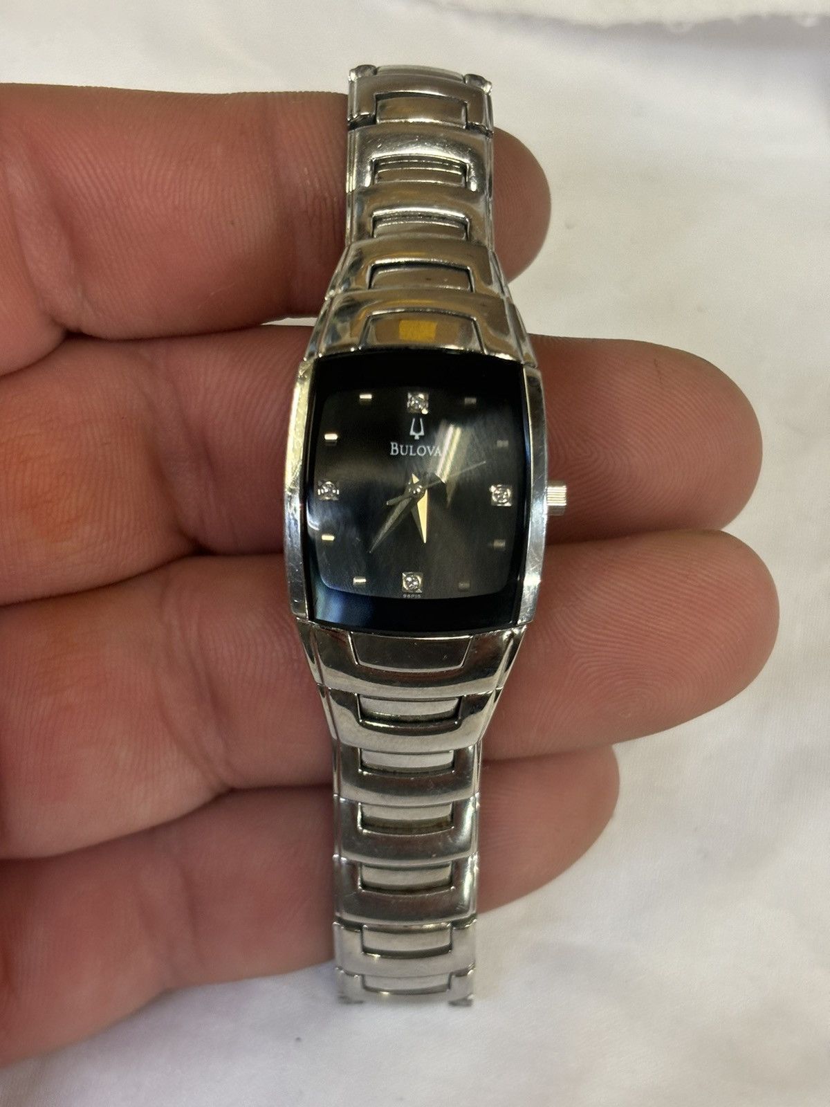 Bulova Diamond B2 Silver Tone Womens Watch!