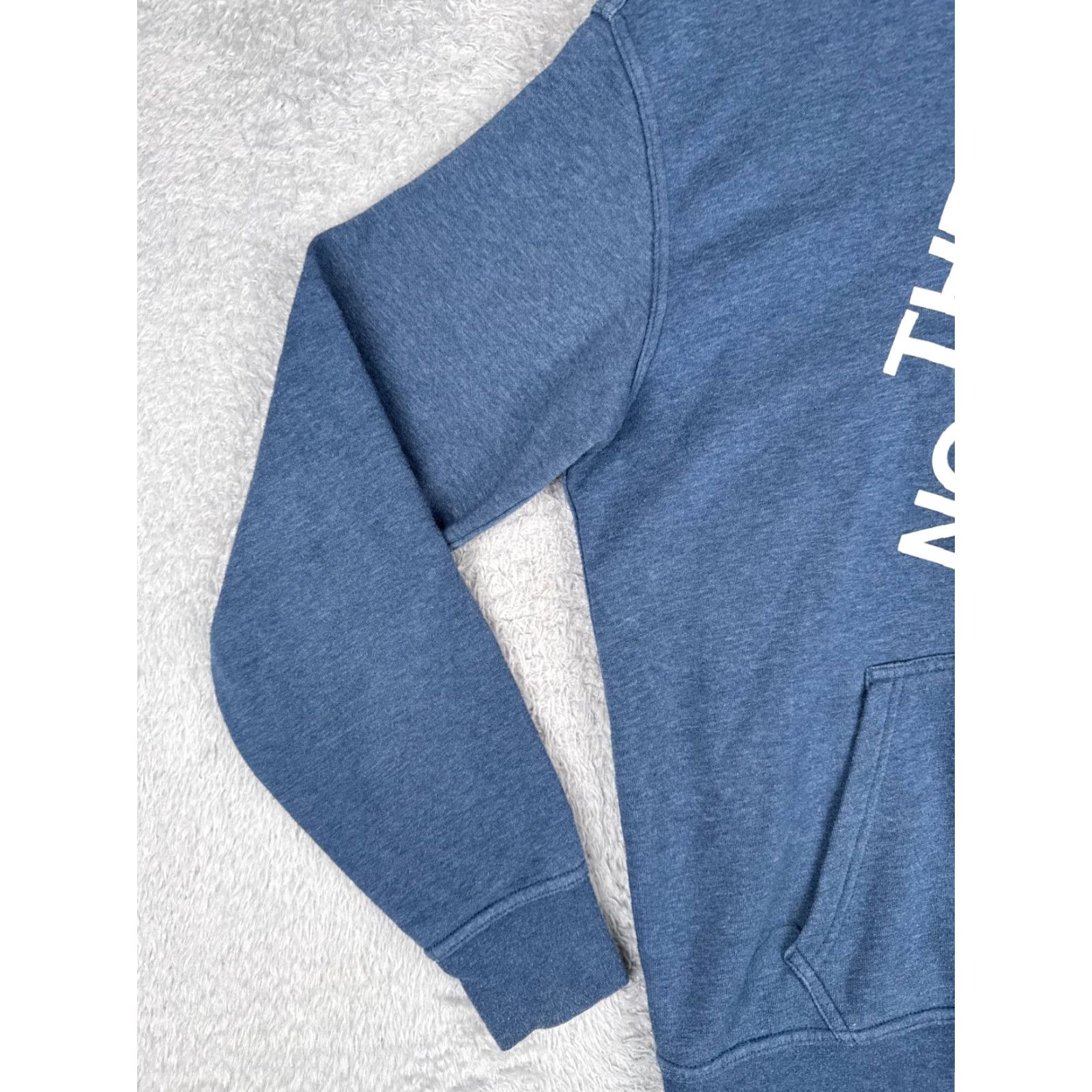 The North Face The North Face Hoodie Mens Medium Blue Solid Pullover Cotton Blend Long Sleeve Pocket Size US M / EU 48-50 / 2 - 3 Thumbnail