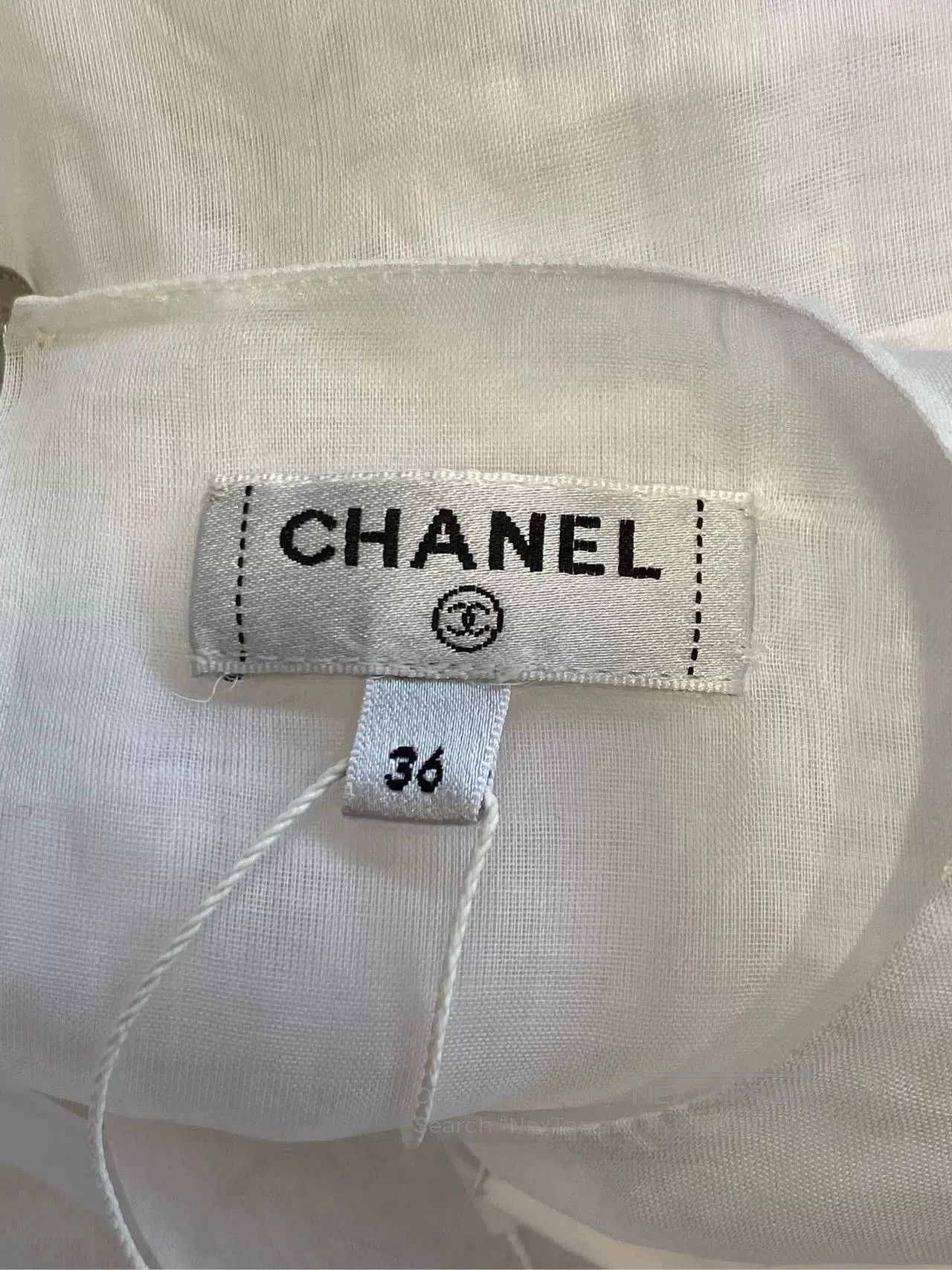 Chanel Chanel 23B White Ruffle Trim Blouse. Size US S / EU 44-46 / 1 - 4 Thumbnail