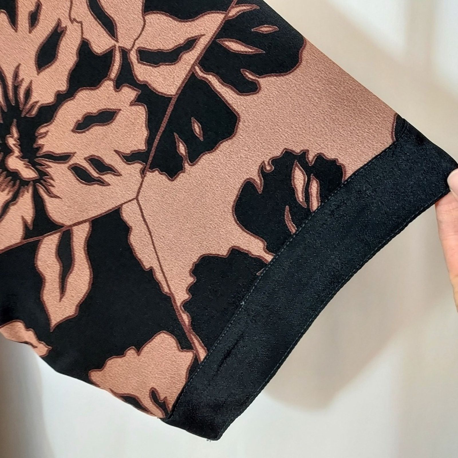 Other Barbara Barbara Brown Black Tropical Floral Pants Jumpsuit Size 34" / US 12 / IT 48 - 2 Thumbnail