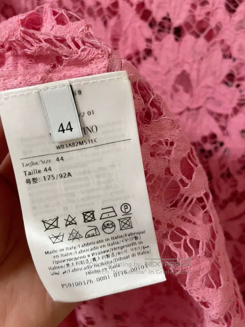 Valentino Valentino Pink lace shirt Size L / US 10 / IT 46 - 5 Thumbnail