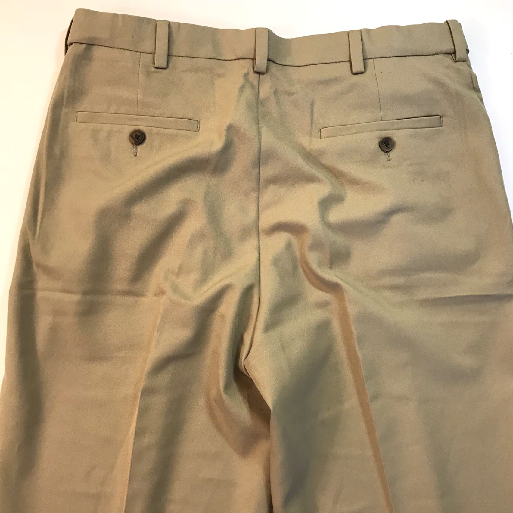 Haggar Haggar Mens Dress Pants Straight Leg 34 Beige Knit Polyester Cotton Blend Moisture Wicking Pockets Dress Work Formal 34" Inseam 34 Knit Size US 34 / EU 50 - 4 Thumbnail