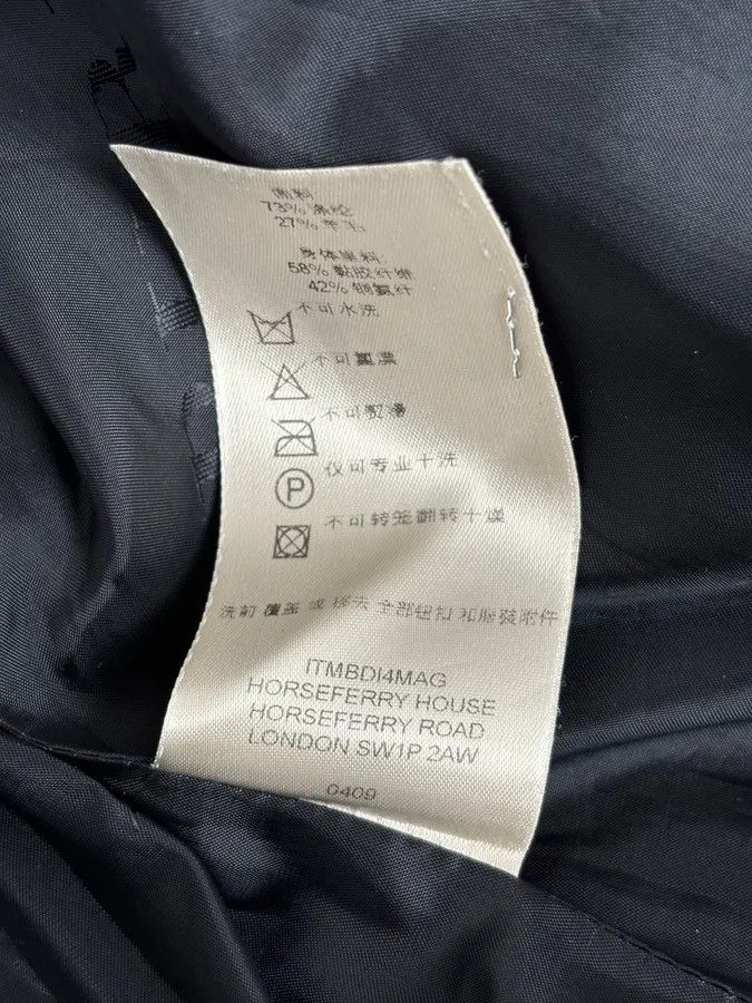 Burberry FW2009 Burberry Prorsum Black Wool Tonal Check Trench Coat Size S / US 4 / IT 40 - 12 Thumbnail