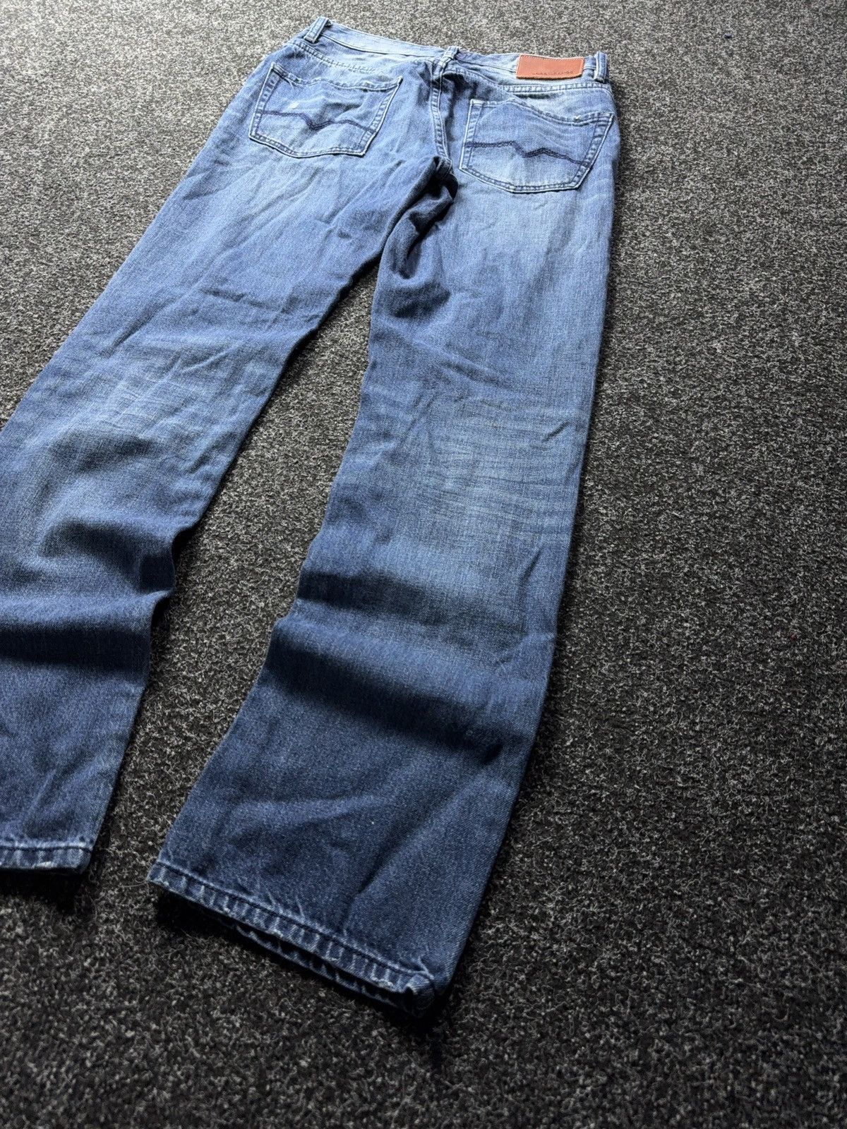 Hugo Boss Luxury Y2K Distressed Vintage Hugo Boss Orange Jeans Blue Size US 31 - 13 Thumbnail