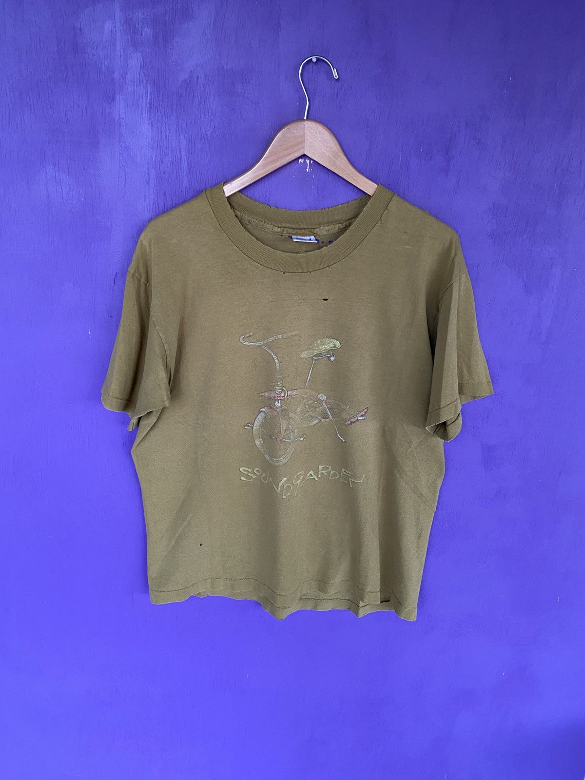 Band Tees Vintage 1994 Soundgarden pushead distressed tour tee Size US L / EU 52-54 / 3 - 1 Thumbnail