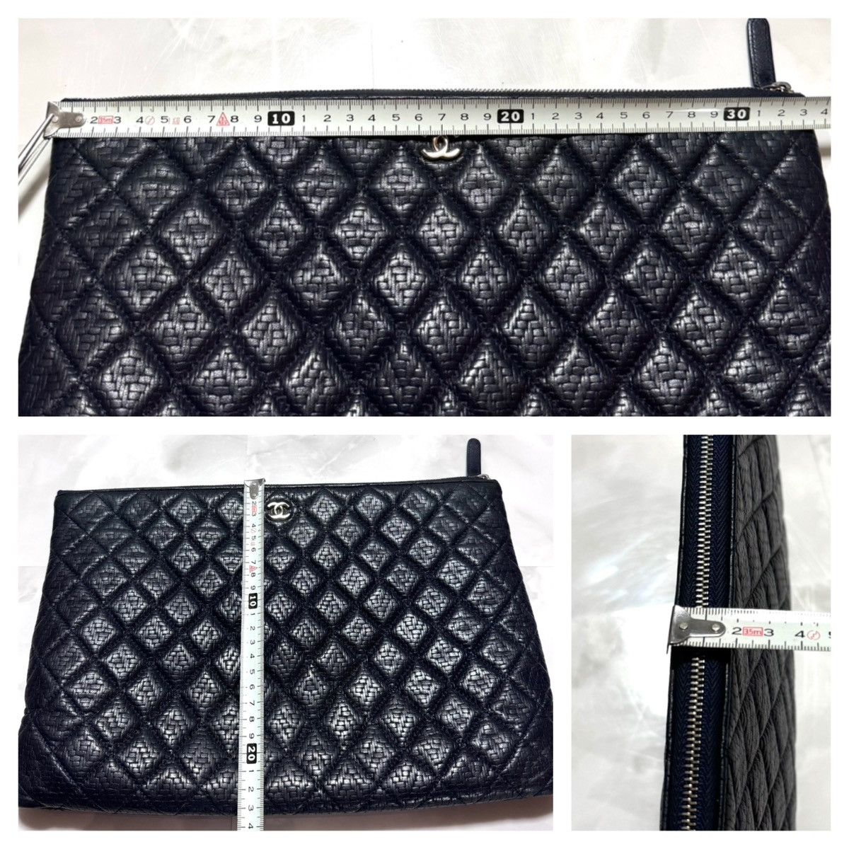 Chanel Chanel COCO patch, matelassé leather clutch bag, dark navy Size ONE SIZE - 6 Thumbnail