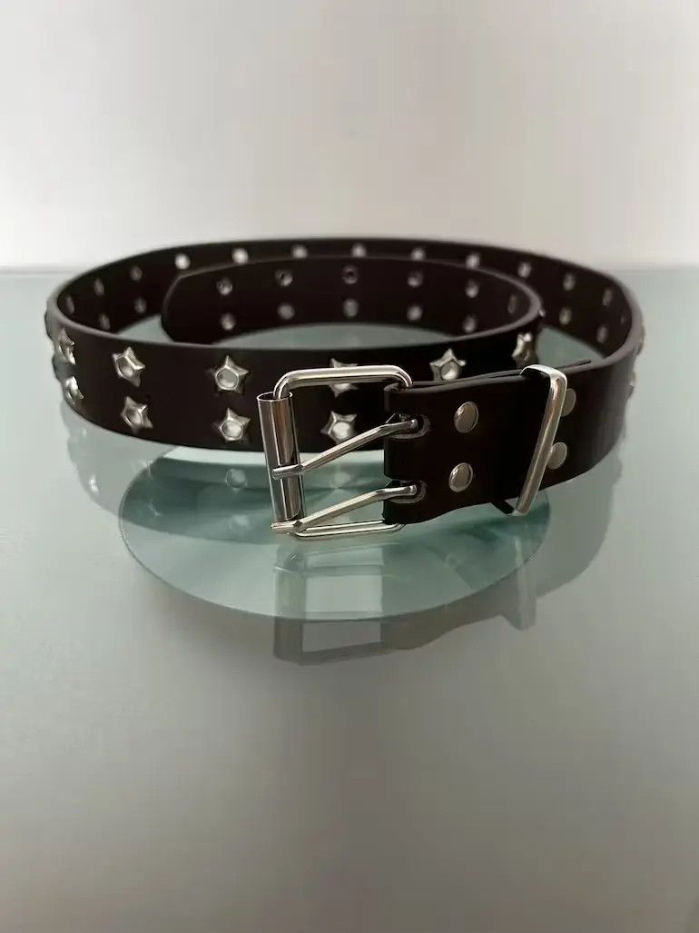 image of Vintage Star Rivet Belt (Coffee Brown), Men's