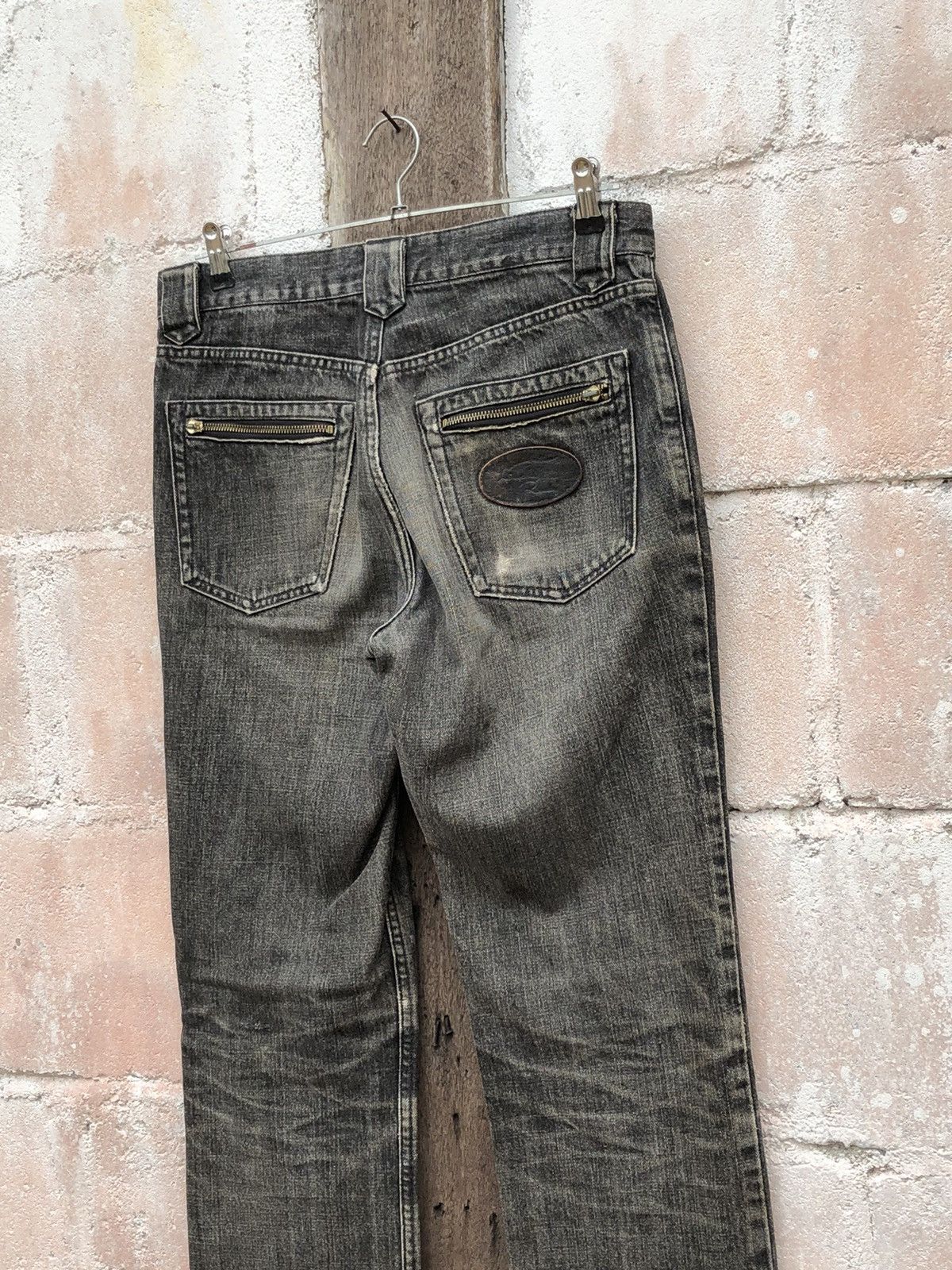If Six Was Nine × Japanese Brand × Tornado Mart Jeans Lucky Rydy Knee Patch Tornado Mart Japan Black Color Size US 32 / EU 48 - 7 Thumbnail
