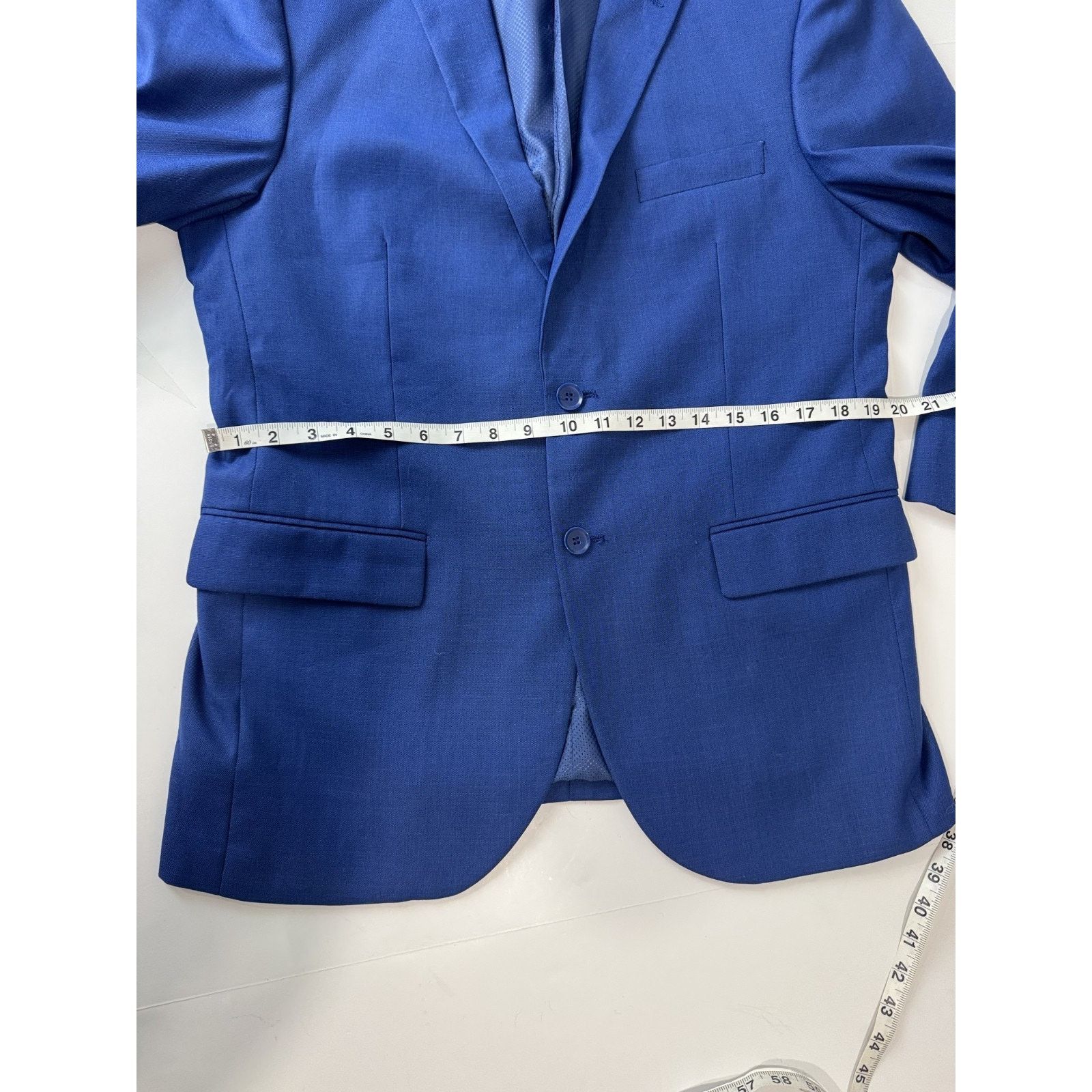 Other Bacaccio Uomo Blue 2-Piece Suit 40S Jacket 34S Pants Slim Size 40S - 14 Thumbnail