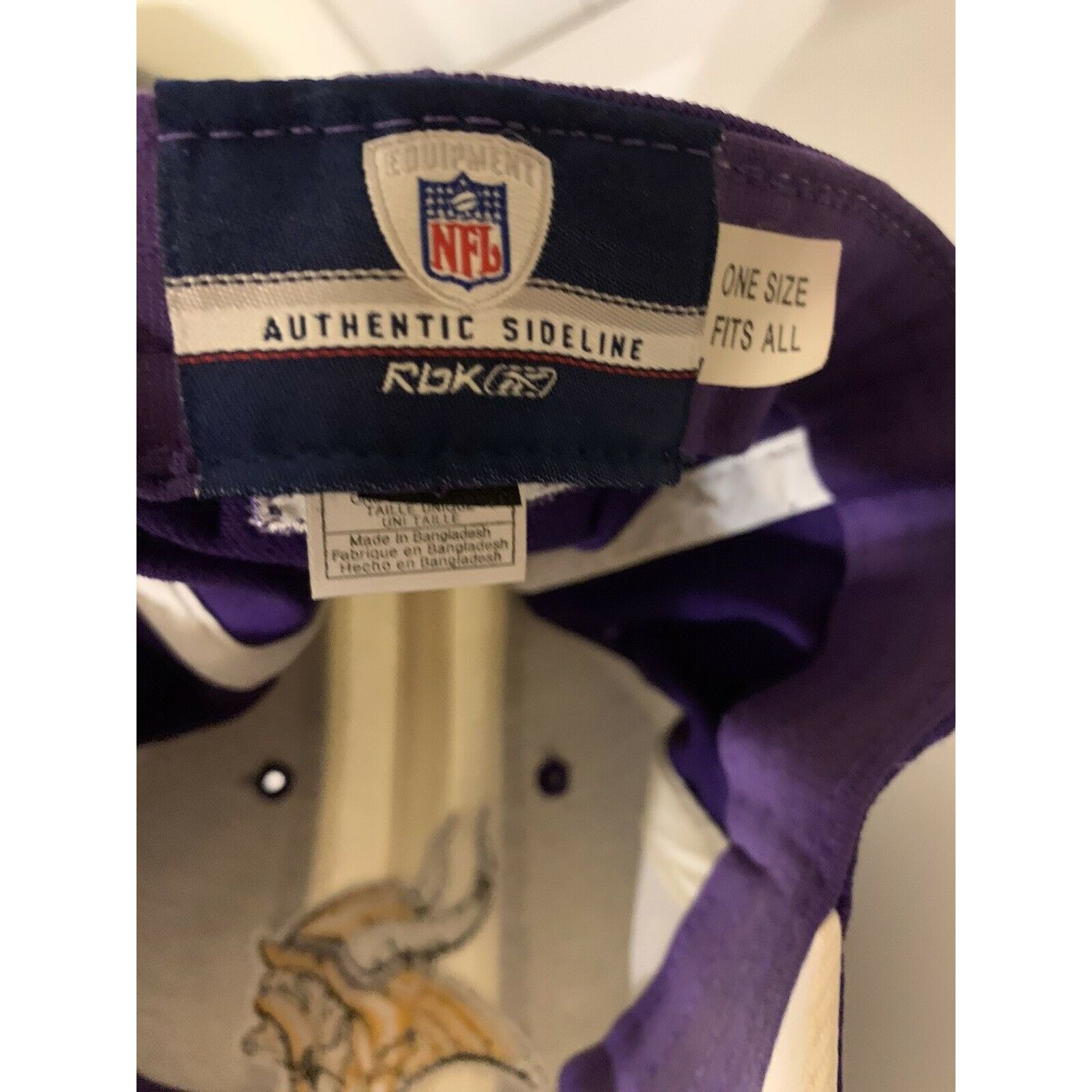 Reebok Minnesota Vikings Stretch Fit OSFM Hat Cap Reebok Sideline N Size ONE SIZE - 2 Thumbnail