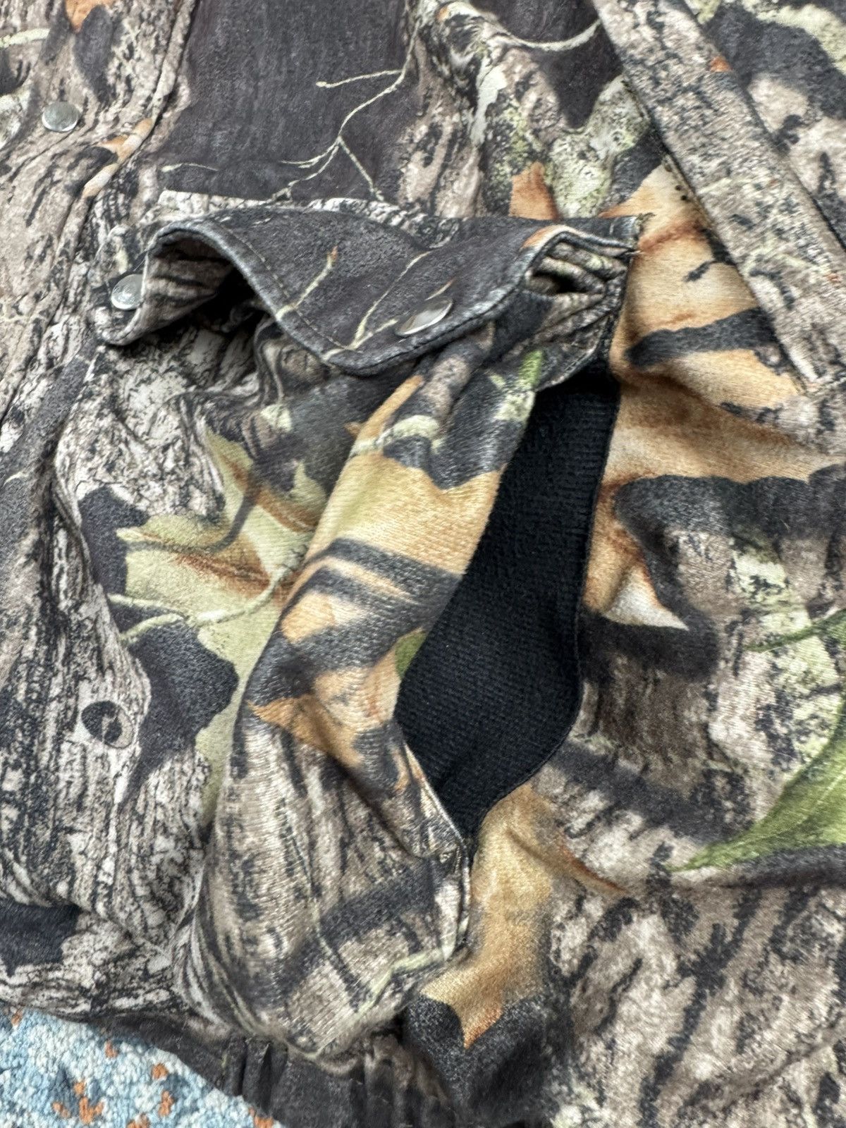Mossy Oaks × Realtree × Vintage Vintage 90s Mossy Oak print boxy cargo booded hunting jacket Size US L / EU 52-54 / 3 - 16 Thumbnail