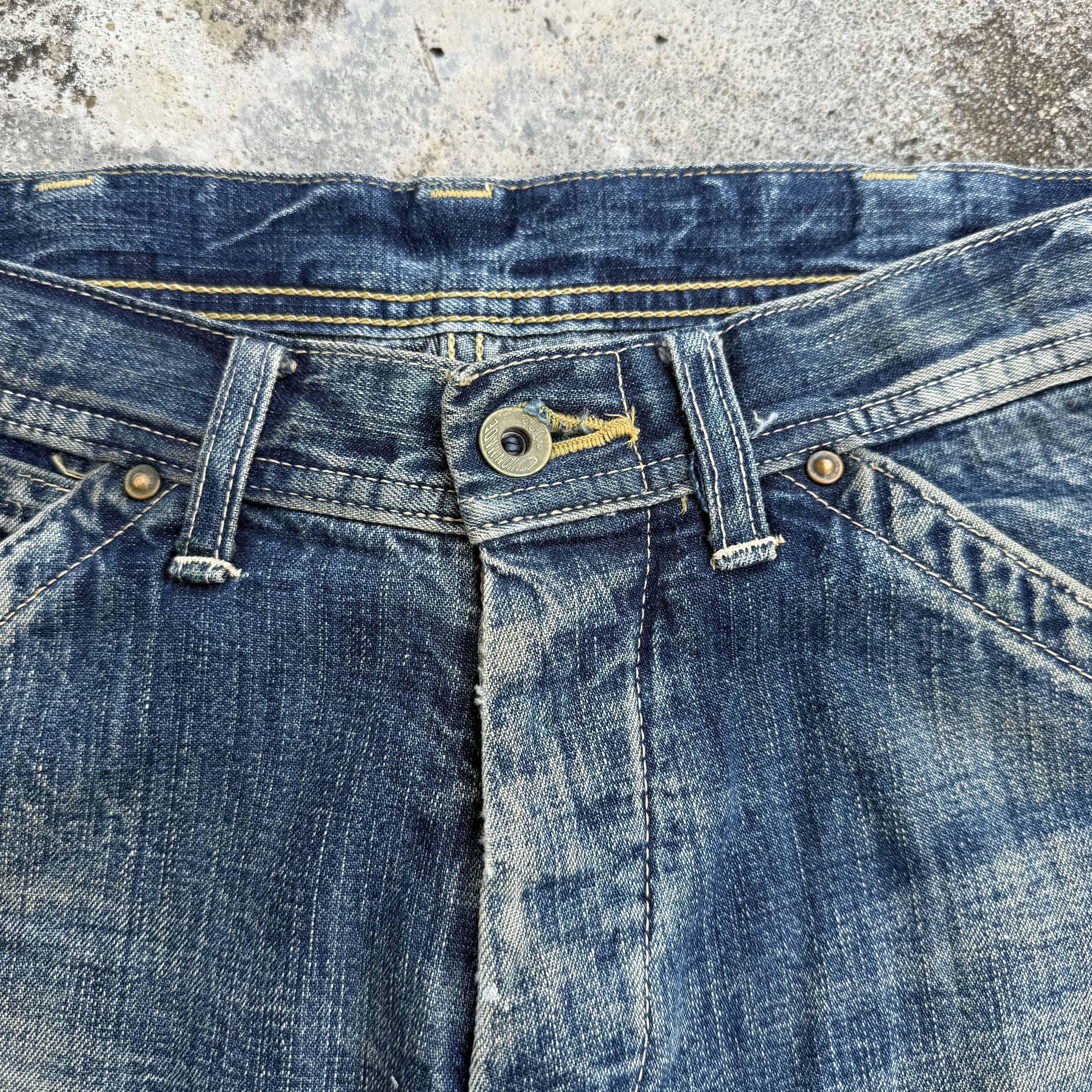 Japanese Brand Vintage union made button fly faded ripped jeans denim pan Size US 30 / EU 46 - 3 Thumbnail