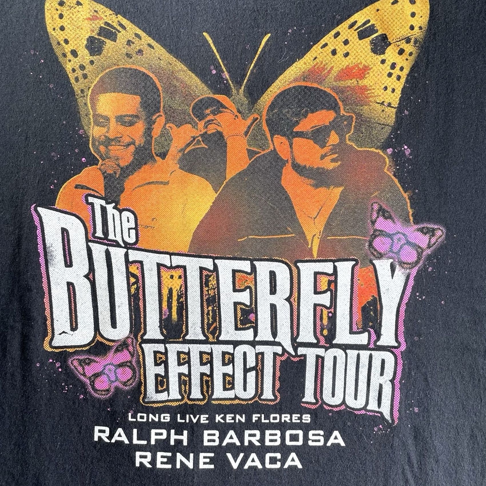 Vintage Rene Vaca Shirt Mens Large Comedian Vaca Studios T-Shirt Butterfly Black 2019 The Butterfly Effect Tour Mens Size US L / EU 52-54 / 3 - 2 Thumbnail