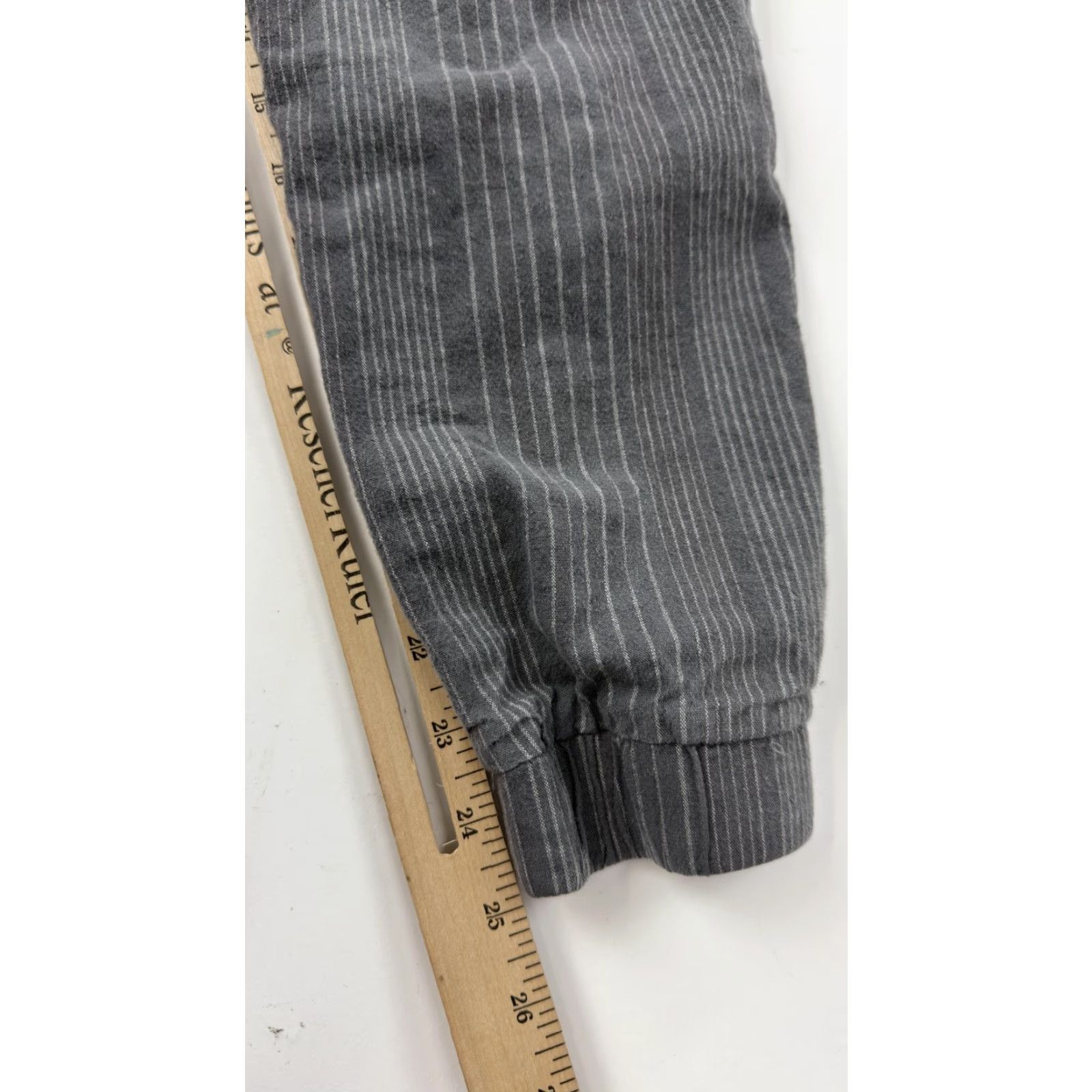 Prana prAna Pants Womens 0 Gray White Striped Drawstring Jogger Casual Cuffed Cotton Size 25" / US 0 / IT 36 - 6 Thumbnail