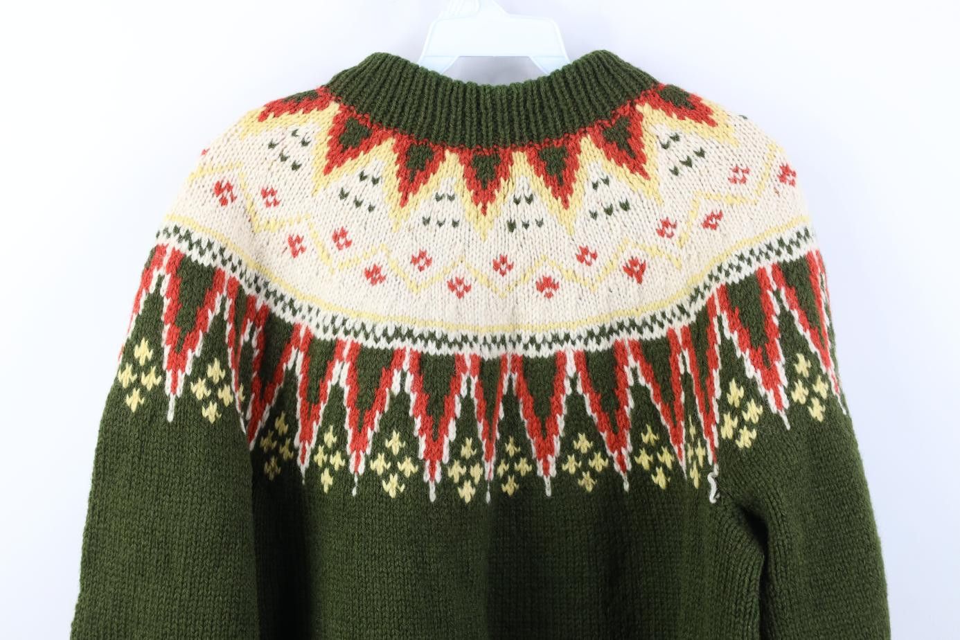 Vintage Vintage 50s Cowichan Wool Hand Knit Fair Isle Sweater Size US M / EU 48-50 / 2 - 10 Thumbnail