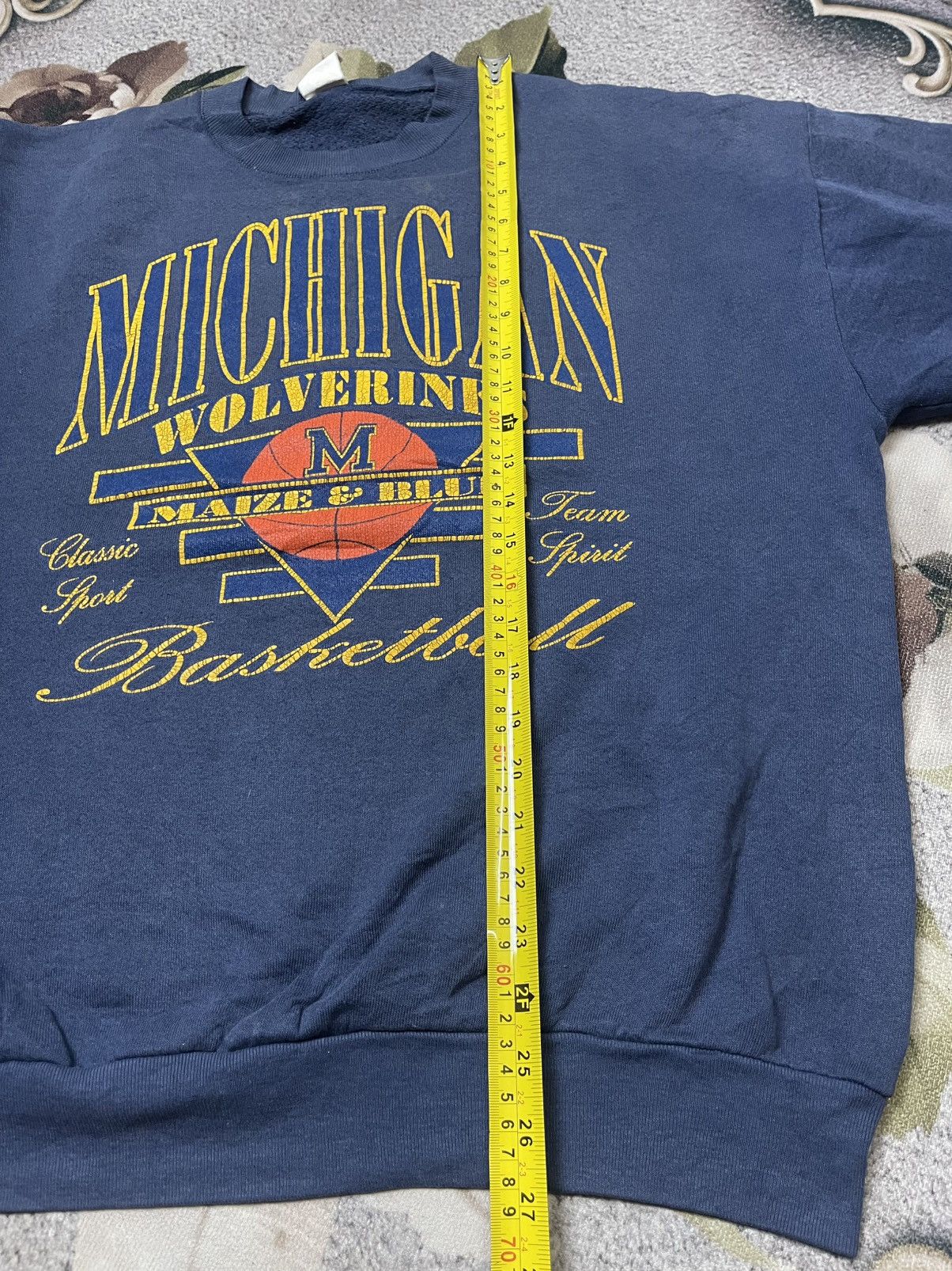 Fruit Of The Loom Vintage Michigan Wolverines Basketball Size US XL / EU 56 / 4 - 6 Thumbnail