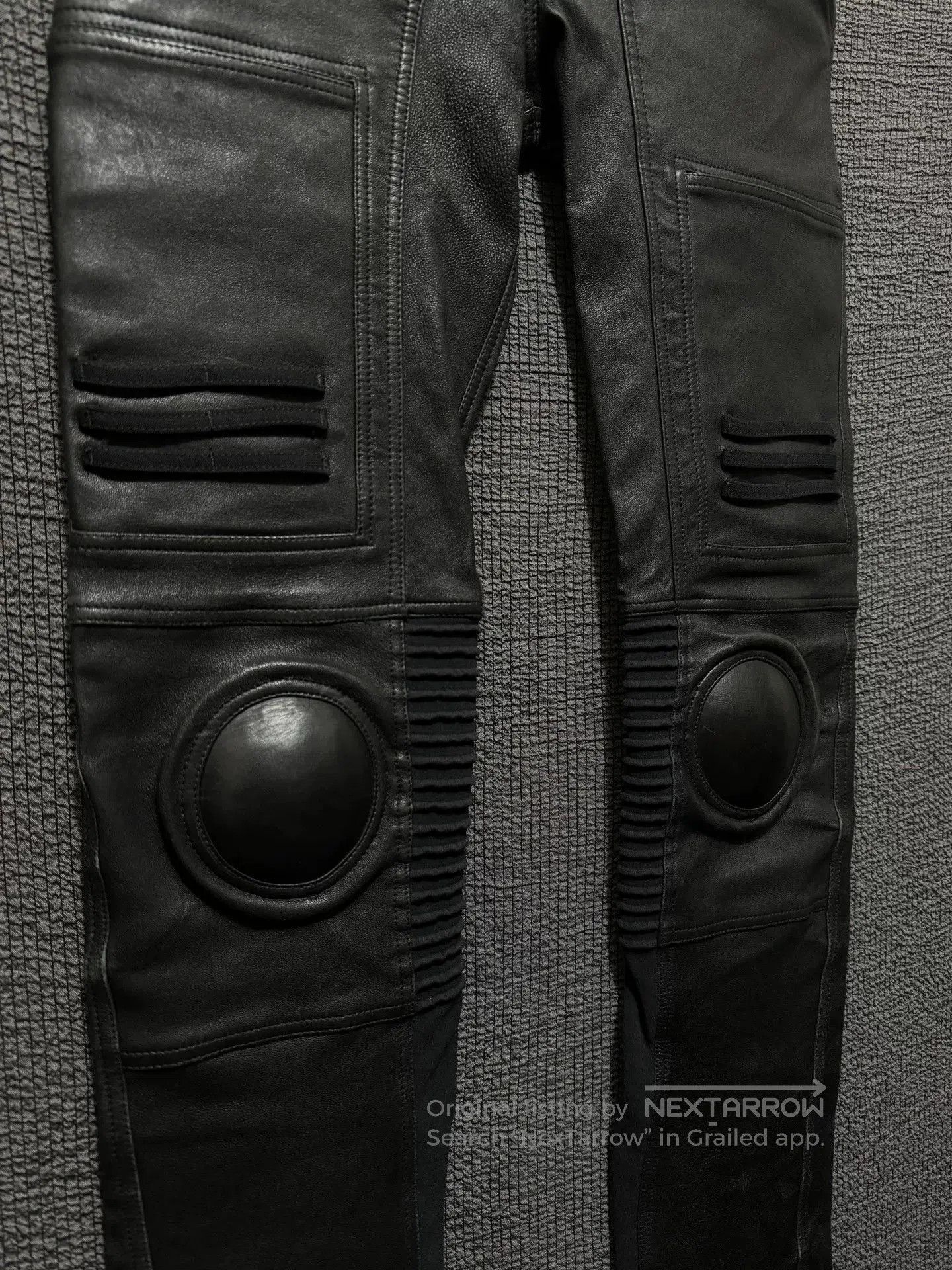 rick owens 14fw leather motorcycle leggings.