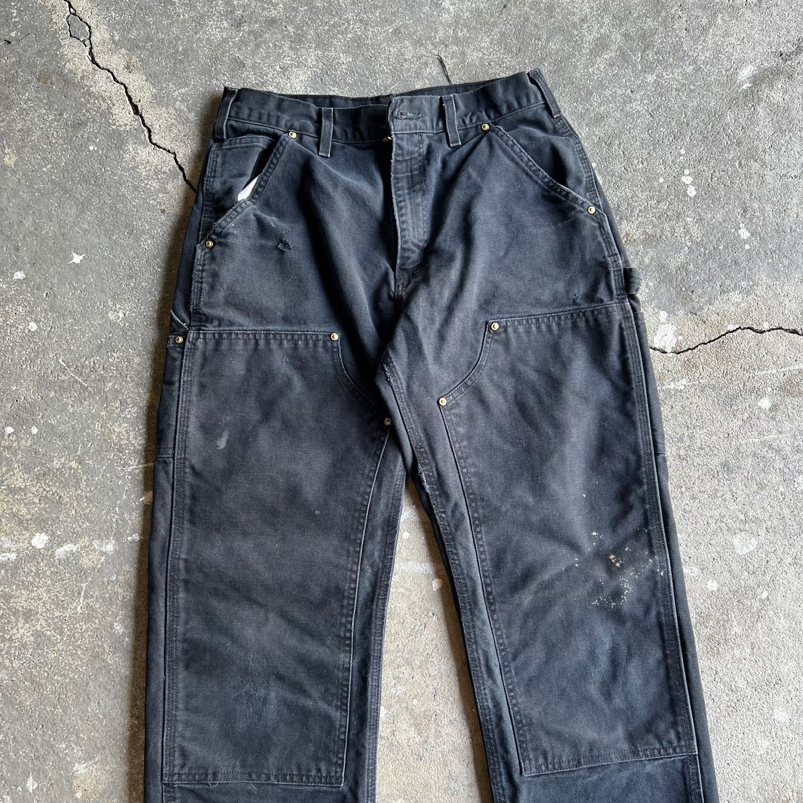 Carhartt × Vintage Carhartt black double knee work wear carpenter pants Size US 28 / EU 44 - 2 Thumbnail