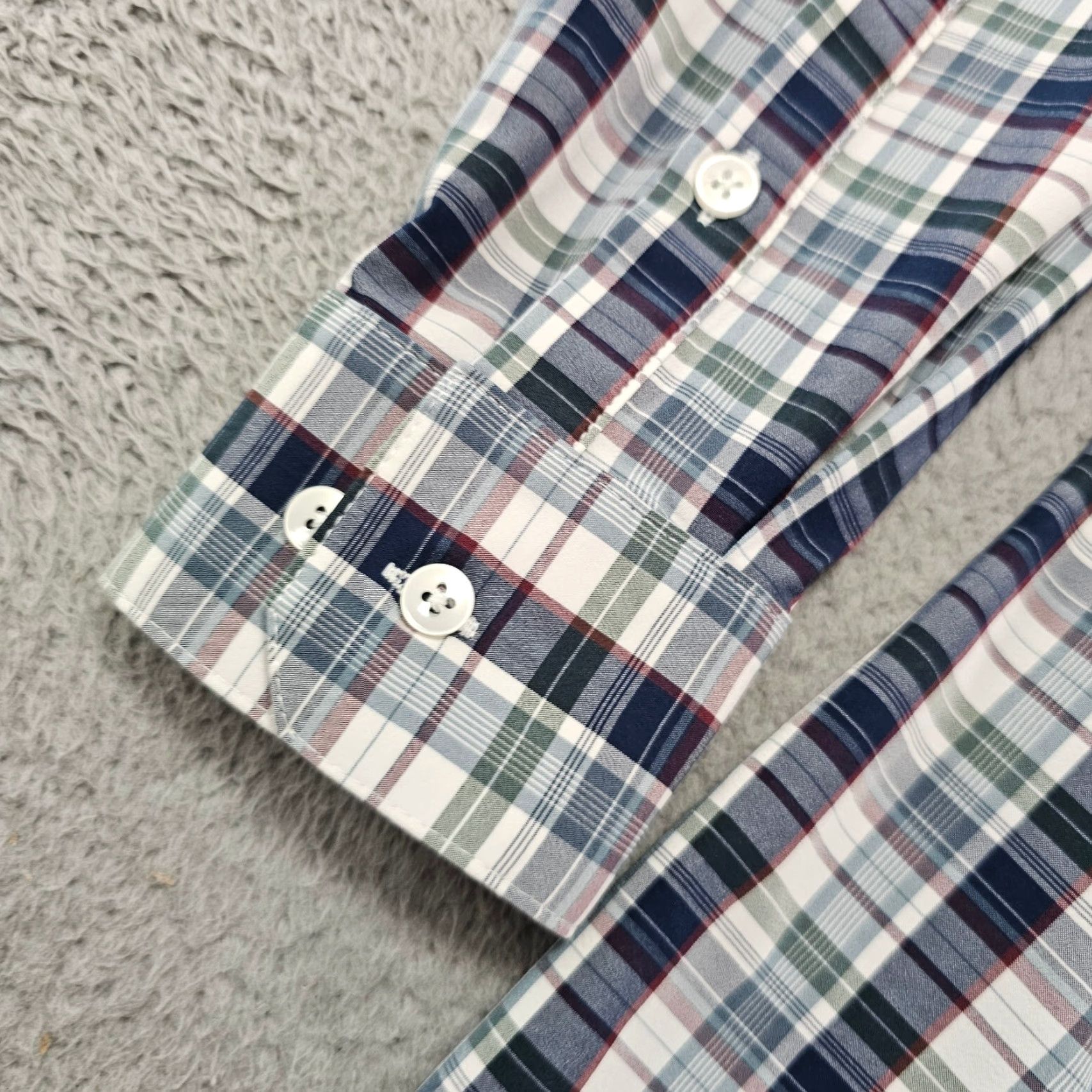 Mizzen+Main Mizzen+Main Dress Shirt Mens M Button-Up Collared Check Blue Green Multicolor Size 40R - 5 Thumbnail