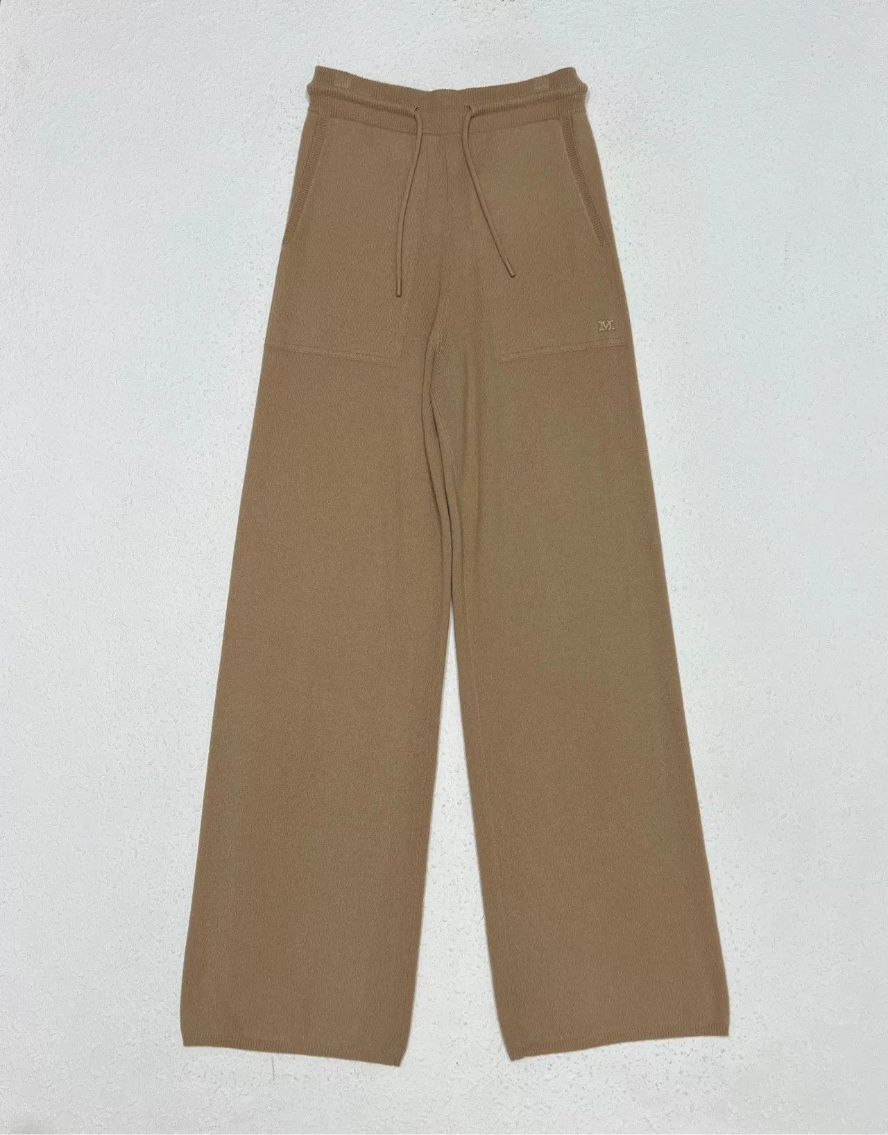 Max Mara MAX MARA Beige Wool Knit Trousers Size US 27 - 1 Thumbnail