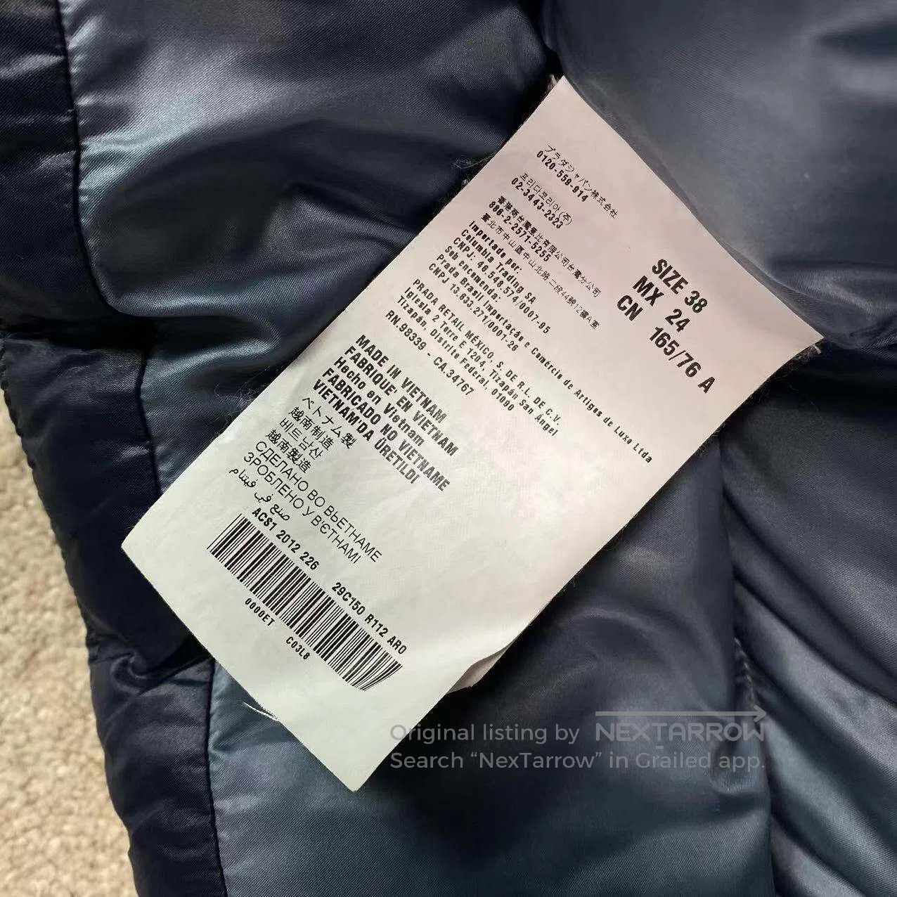 Prada Prada Blue triangle label long down jacket| Size XS / US 0-2 / IT 36-38 - 4 Thumbnail