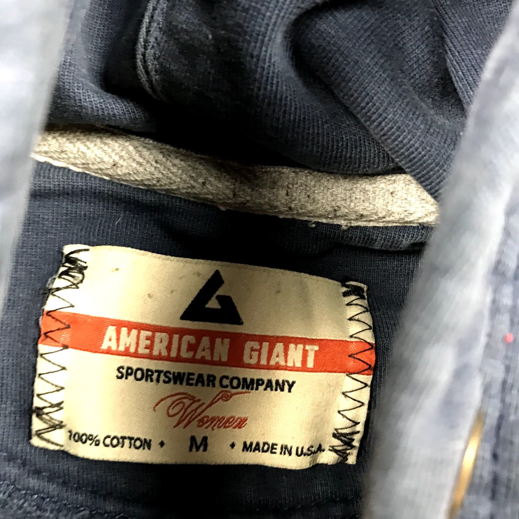 Vintage American Giant Hoodie Womens Medium Blue Sweatshirt Full Zip Heavy Cotton USA Size M / US 6-8 / IT 42-44 - 6 Thumbnail