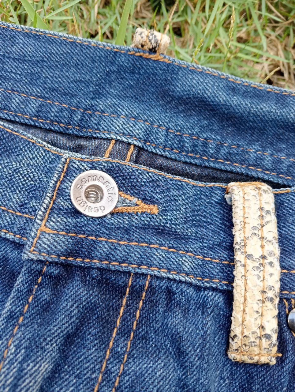 semanticdesign VINTAGE SEMANTIC DESIGN JAPAN SNAKE SKIN STYLE JEANS Size US 33 - 11 Thumbnail