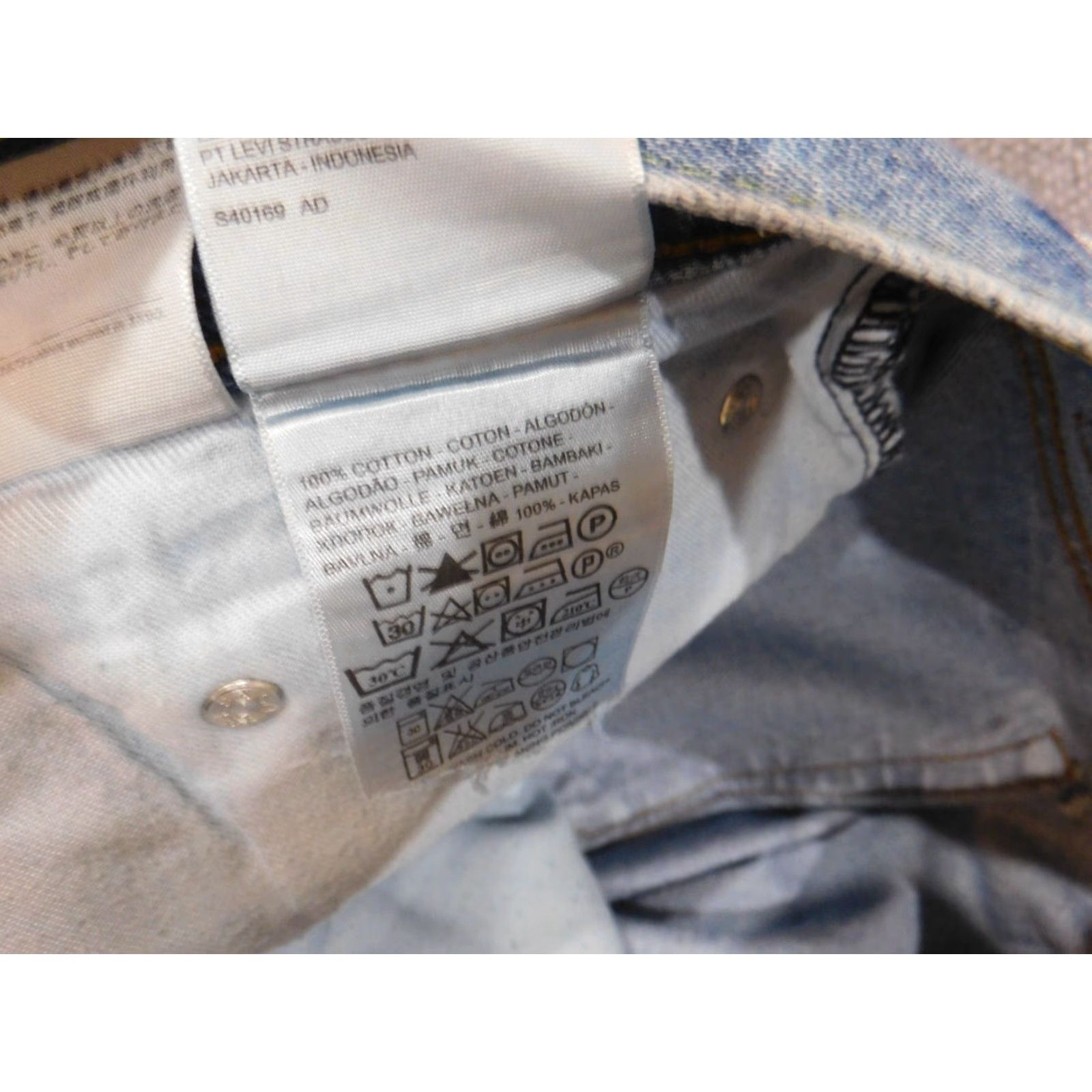 Levi's Levis 550 Jeans Mens 38x29 Blue Relaxed Denim Straight Pocket Zipper Regular 550 Model Cowboy Vintage No 90s Size US 38 / EU 54 - 6 Thumbnail