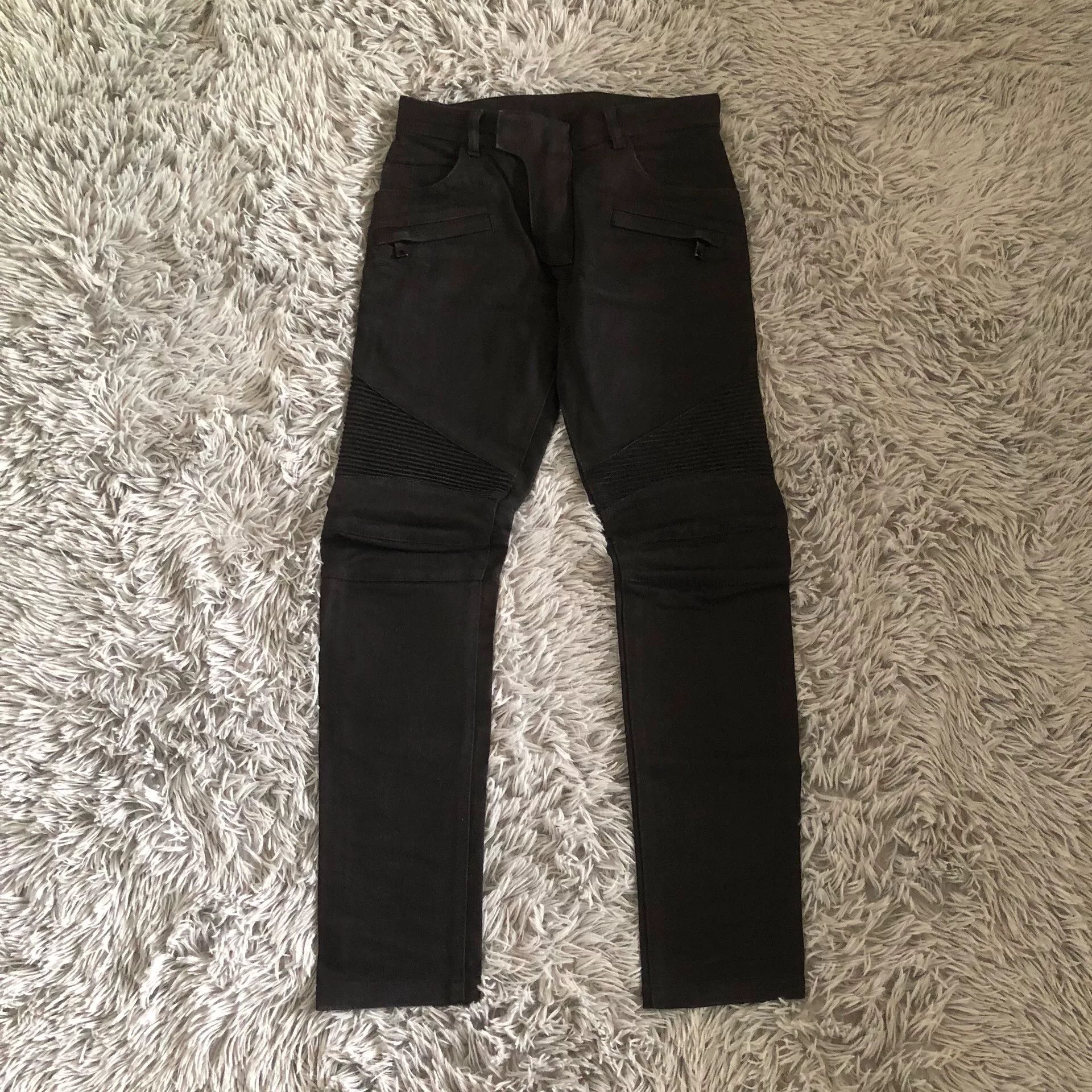 Balmain Balmain Leather Patch Moto Jeans Size US 28 / EU 44 - 1 Thumbnail