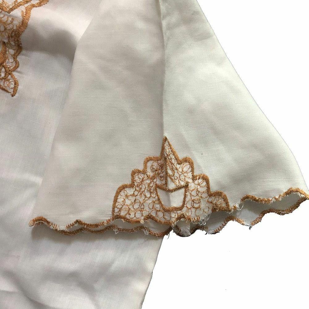 Designer Pre Owned Embroidered White Hand Made Blouse L Size L / US 10 / IT 46 - 1 Thumbnail