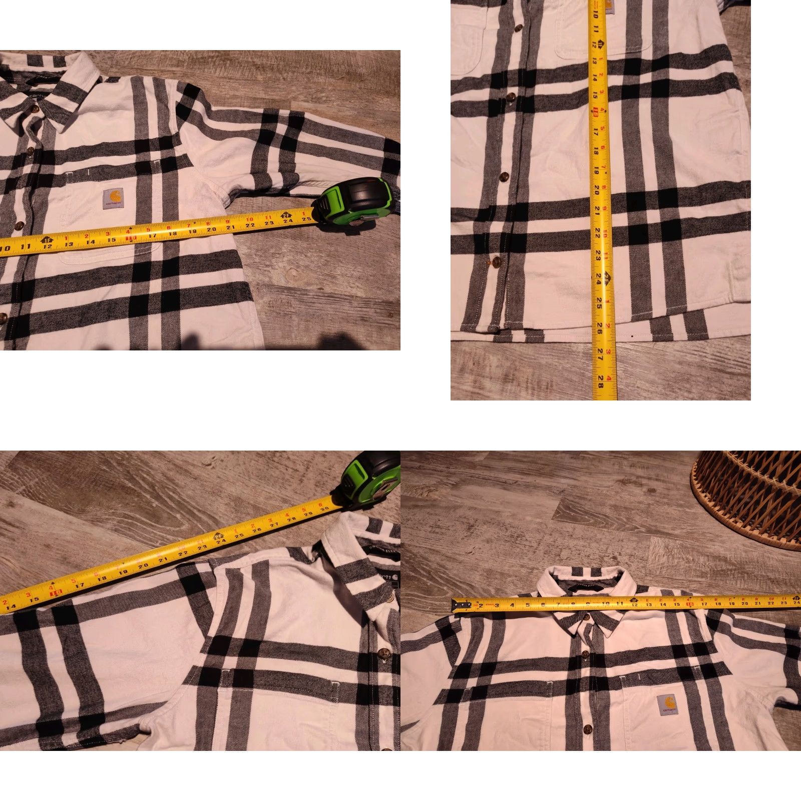 Carhartt Carhartt Flannel Shirt Women’s M Black Plaid Button-Up Tunic Relaxed Fit Outdoor Workwear Size M / US 6-8 / IT 42-44 - 8 Thumbnail