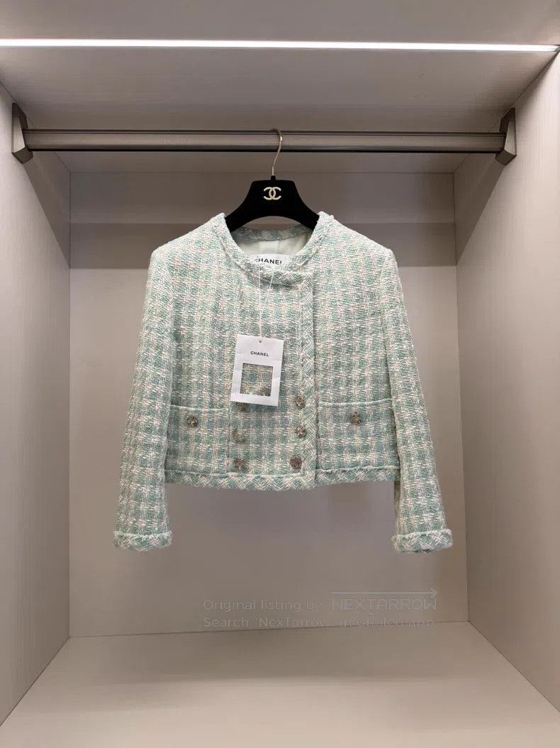 Chanel Chanel 23s bubble green jacket Size XXS / US 00 / IT 34 - 1 Thumbnail